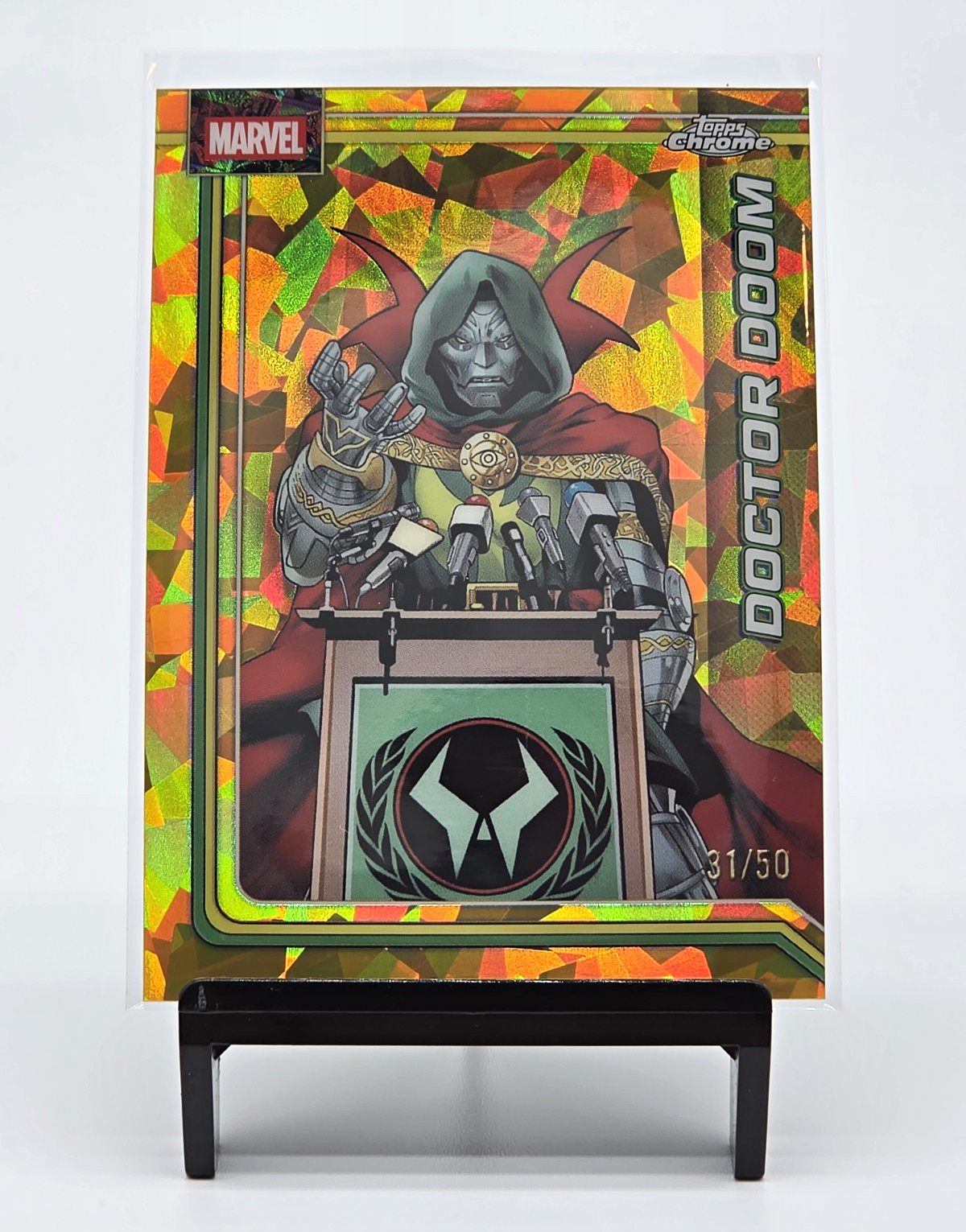 2025 Topps Chrome  Sapphire Marvel Doctor Doom #028 Gold 31/50