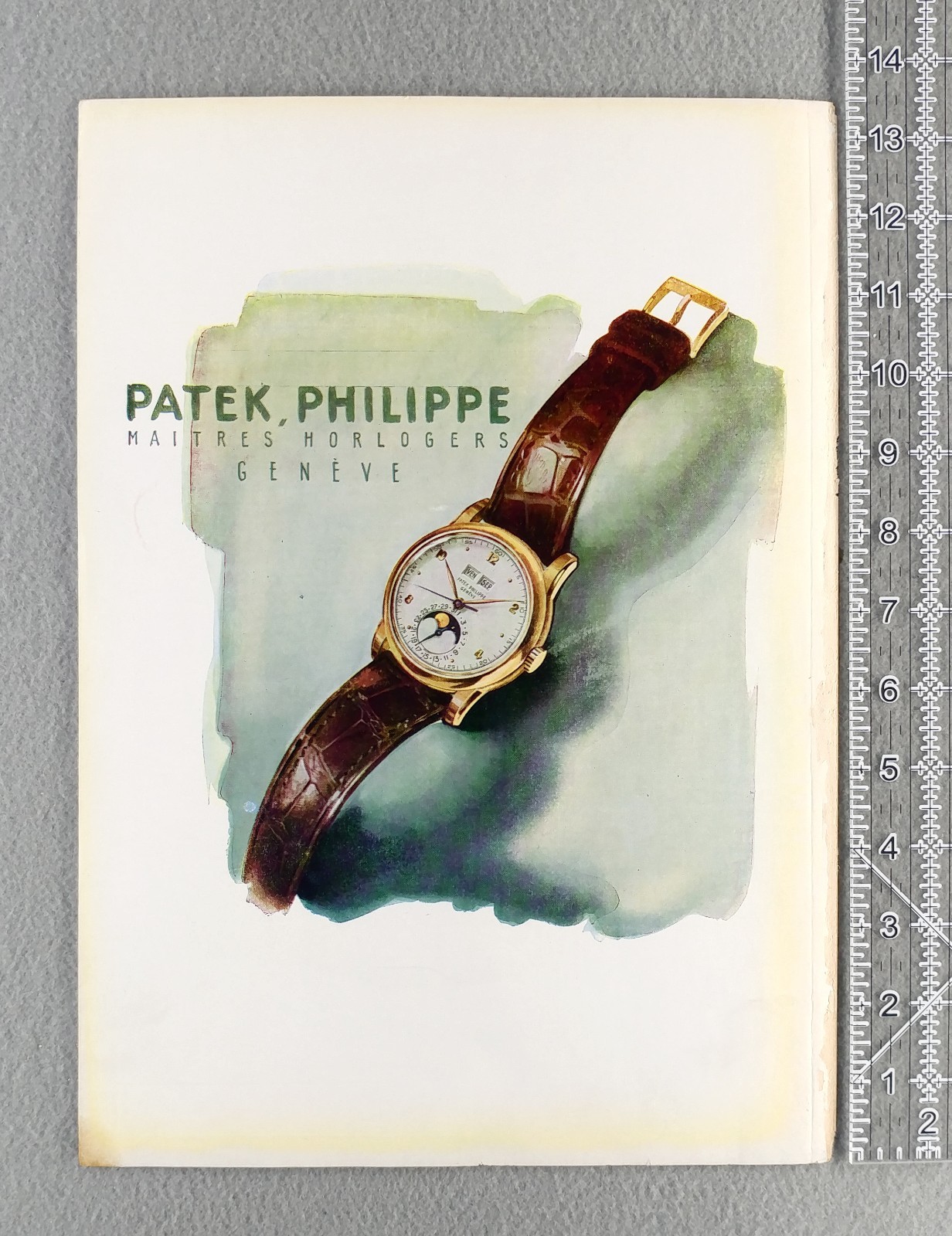 1954 Patek Philippe Ref. 2497 Perpetual Calendar Original Vintage Ad 1954 Patek Philippe Ref. 2497 Perpetual Calendar Original Vintage Ad