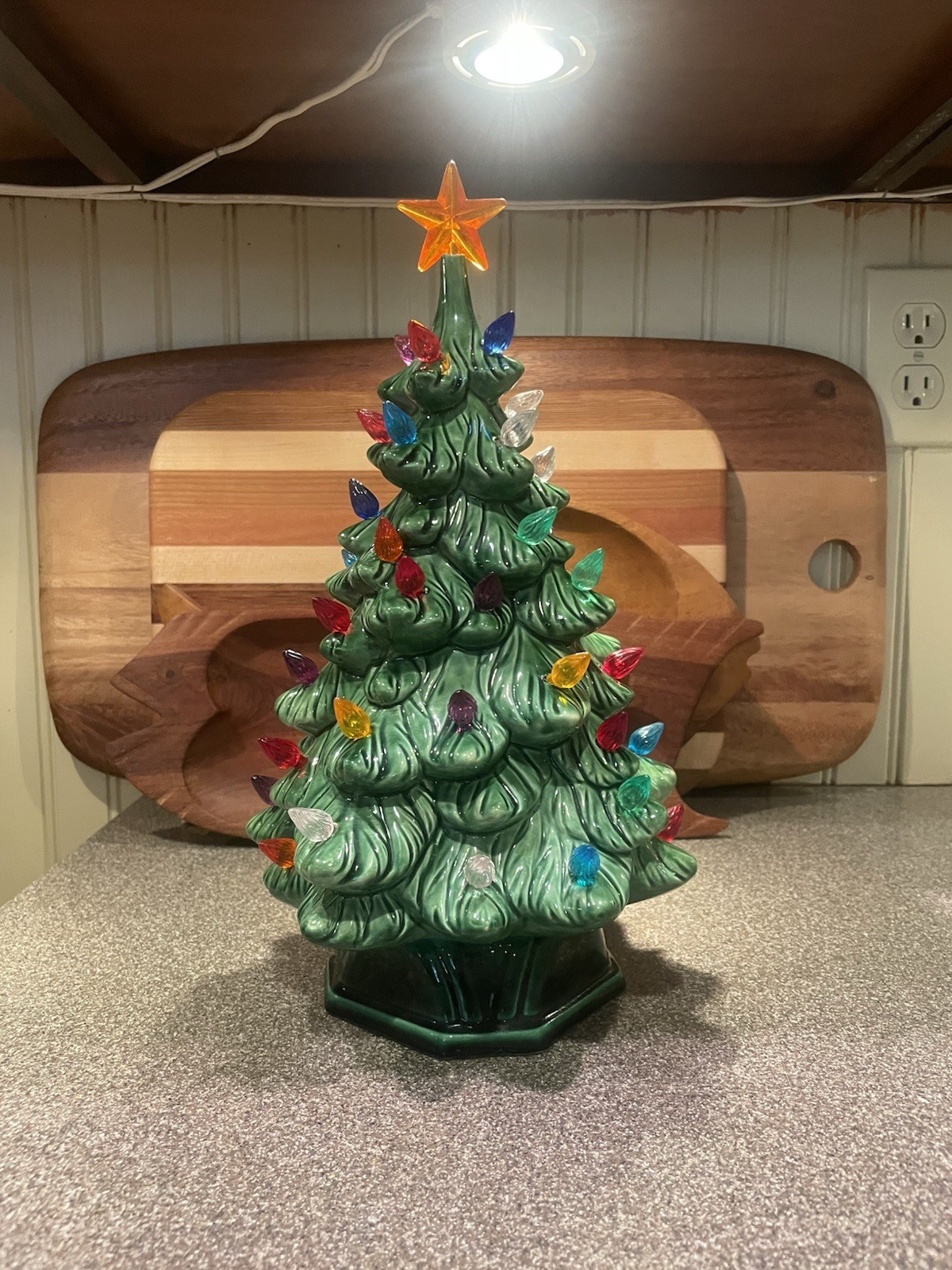 Vintage Atlantic Mold Green Ceramic Christmas Tree Nostalgic Holiday Decor Vintage Atlantic Mold Green Ceramic Christmas Tree Nostalgic Holiday Decor