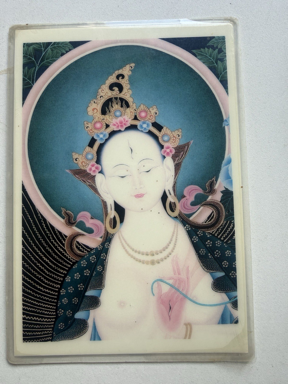 Lalman Lama White Tara Tibetan Buddhist Art Robert Beer Vintage Laminated Print Lalman Lama White Tara Tibetan Buddhist Art Robert Beer Vintage Laminated Print