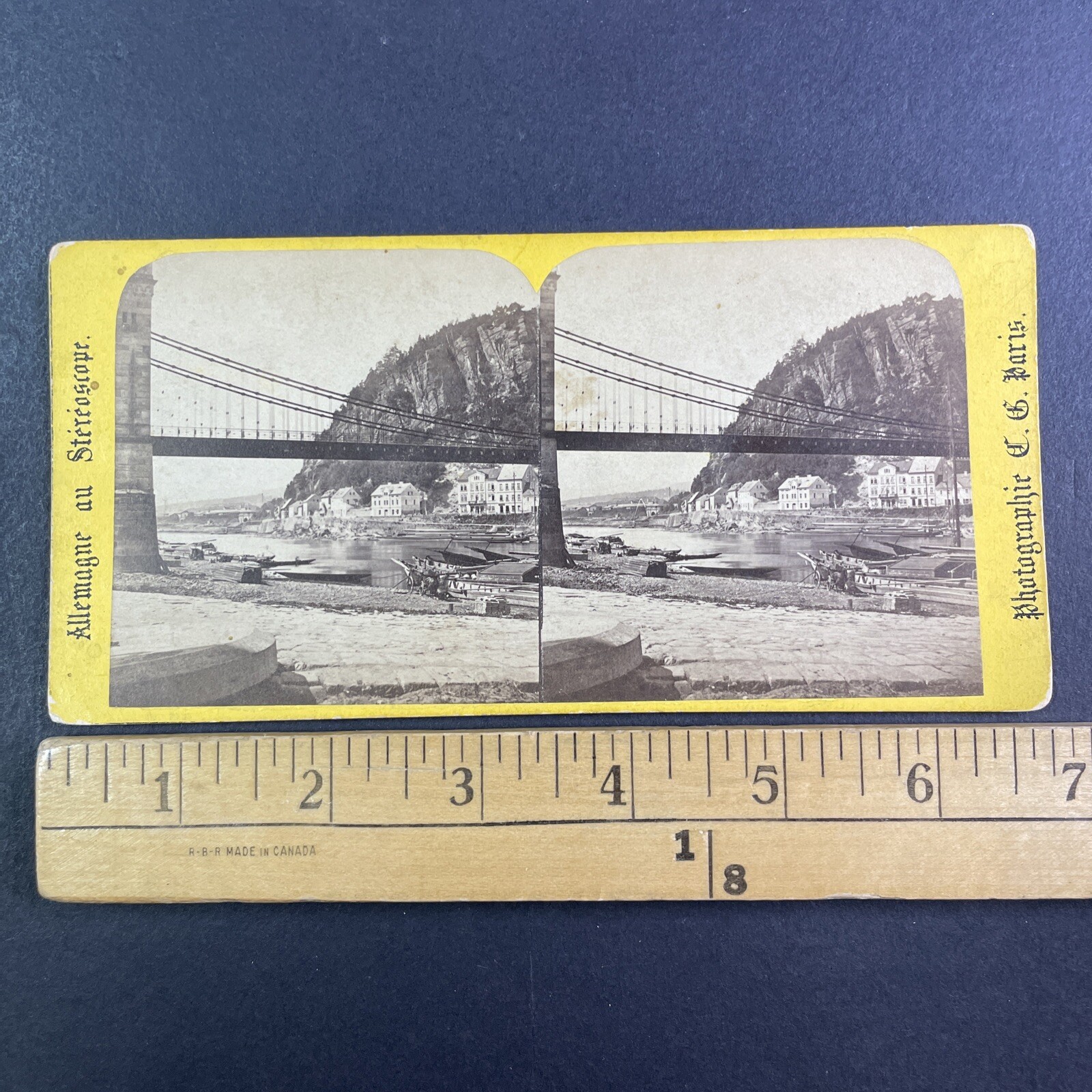 Bodenbach-Tetschen Bohemia Stereoview Charles Gaudin Paris c1870s Bridge River Bodenbach-Tetschen Bohemia Stereoview Charles Gaudin Paris c1870s Bridge River