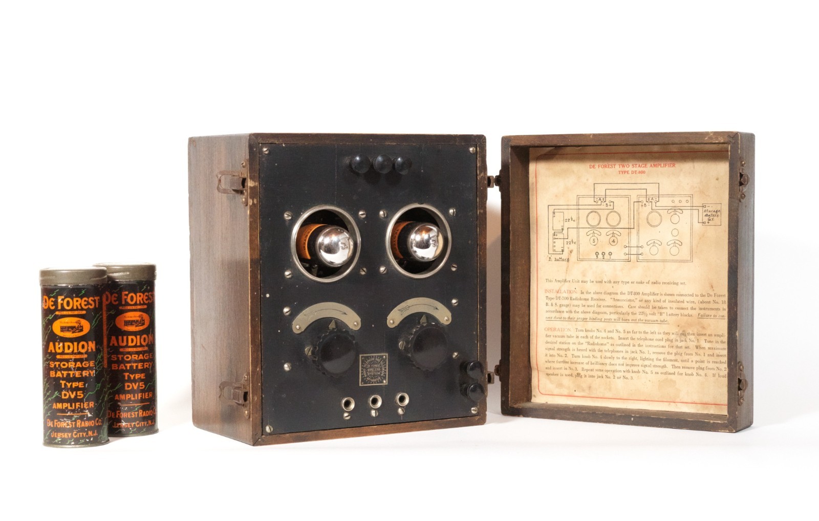 1922 Deforest DT-800 Radio Amplifier w/Good Transformers & Good Tubes * Rare Amp 1922 Deforest DT-800 Radio Amplifier w/Good Transformers & Good Tubes * Rare Amp