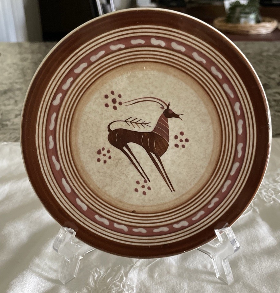 VTG Kerameikos Athens Greek Wall Plate Cyprus Style Mediterranean Goat 6 in VTG Kerameikos Athens Greek Wall Plate Cyprus Style Mediterranean Goat 6 in