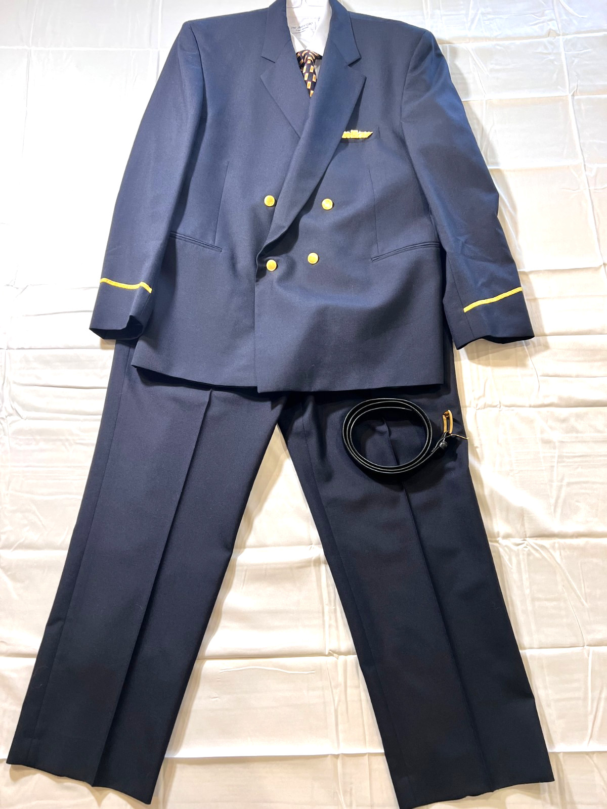 VTG Continental Airlines Flight Attendant Uniform VF Jacket Pant Shirt Belt Tie VTG Continental Airlines Flight Attendant Uniform VF Jacket Pant Shirt Belt Tie