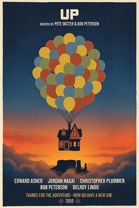 Up The Movie Disneyy Poster Vintage Style Repro Print Poster 13x19 Up The Movie Disneyy Poster Vintage Style Repro Print Poster 13x19