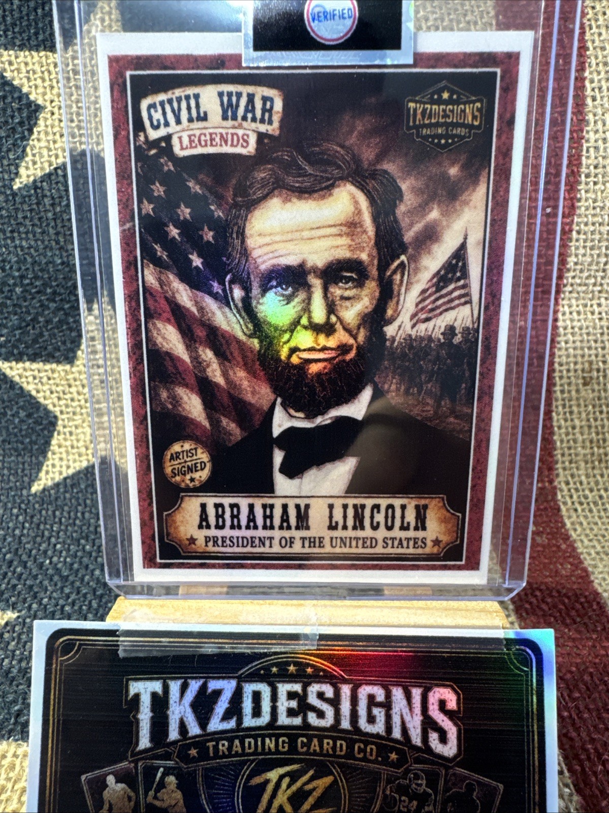 2026Tkzdesigns CivilWarLegendsPresident Abraham Lincoln ArtistSigned TradingCard 2026Tkzdesigns CivilWarLegendsPresident Abraham Lincoln ArtistSigned TradingCard