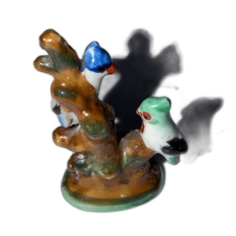 Miniature Made in Occupied Japan Birds on Branch Figurine Miniature Made in Occupied Japan Birds on Branch Figurine