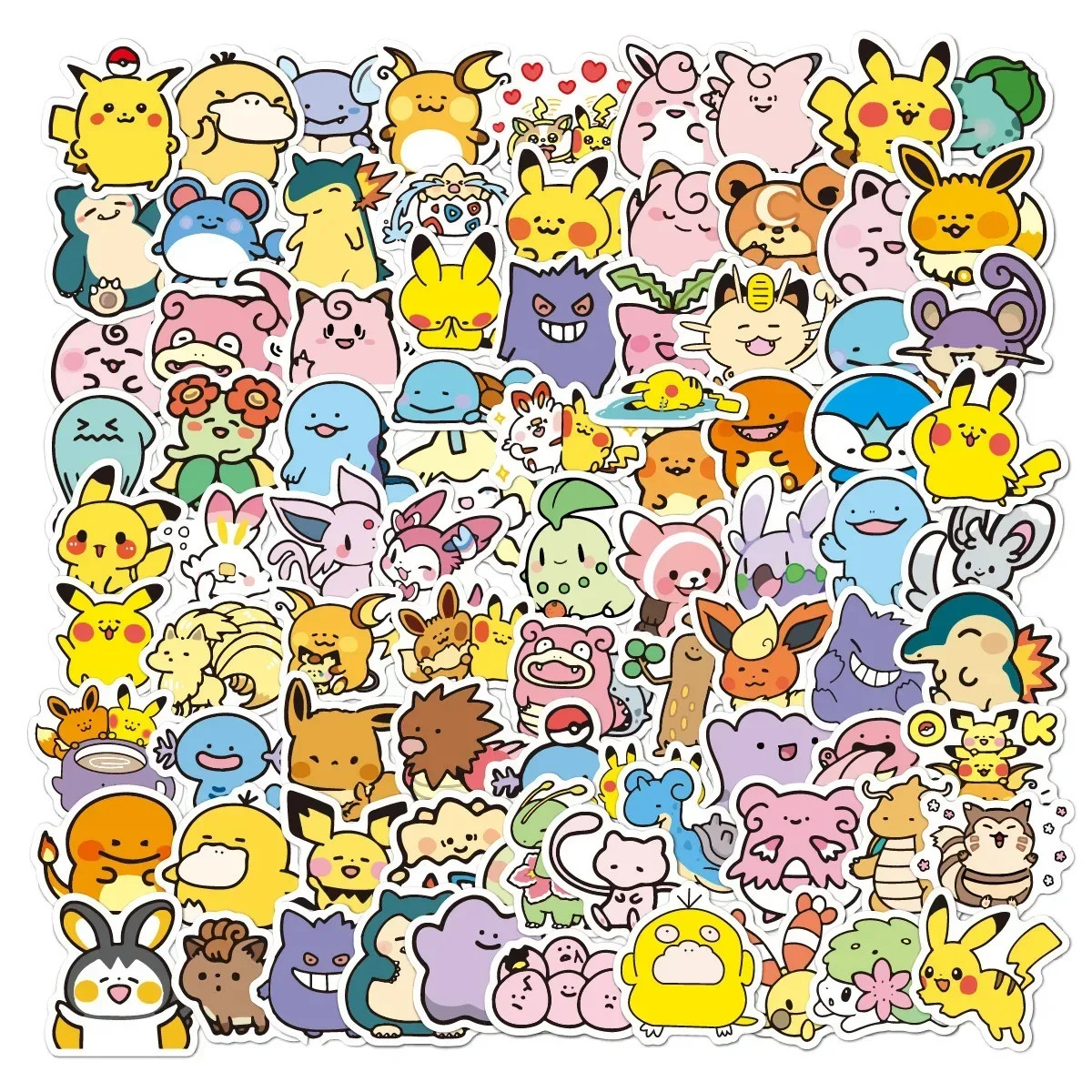50 Pack Random Mix Pokemon Stickers Cute Decal Set Pikachu Psyduck Eevee Gengar 50 Pack Random Mix Pokemon Stickers Cute Decal Set Pikachu Psyduck Eevee Gengar