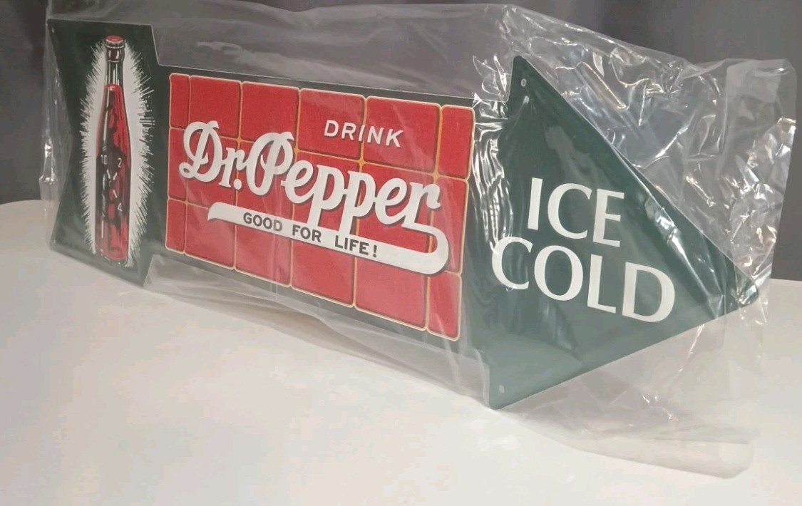 DR.Pepper Ice Cold, Tin Sign, 6"X27", New DR.Pepper Ice Cold, Tin Sign, 6"X27", New