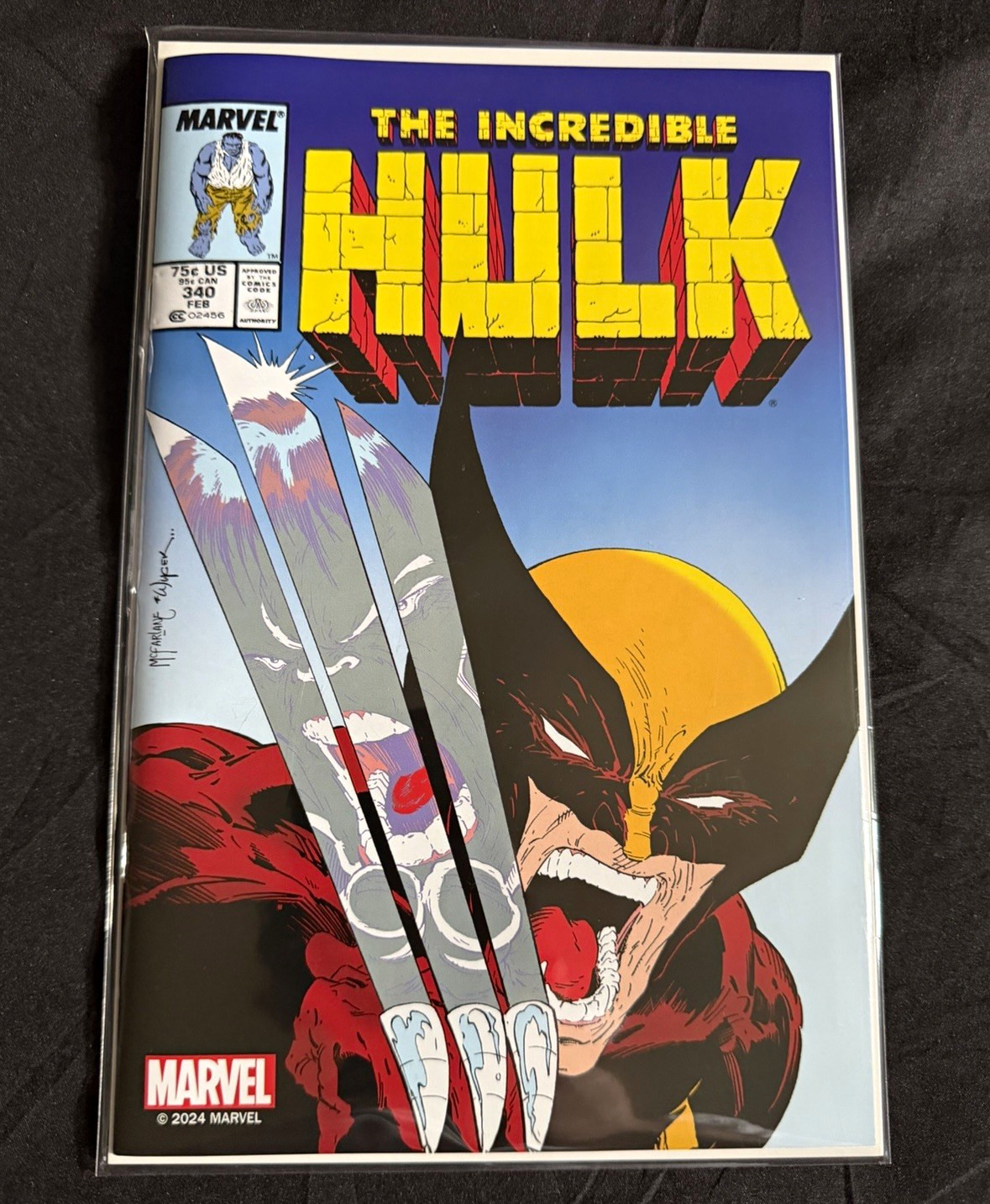 Marvel The Incredible Hulk #340 Wolverine Todd McFarlane Writer/Cover Art Marvel The Incredible Hulk #340 Wolverine Todd McFarlane Writer/Cover Art