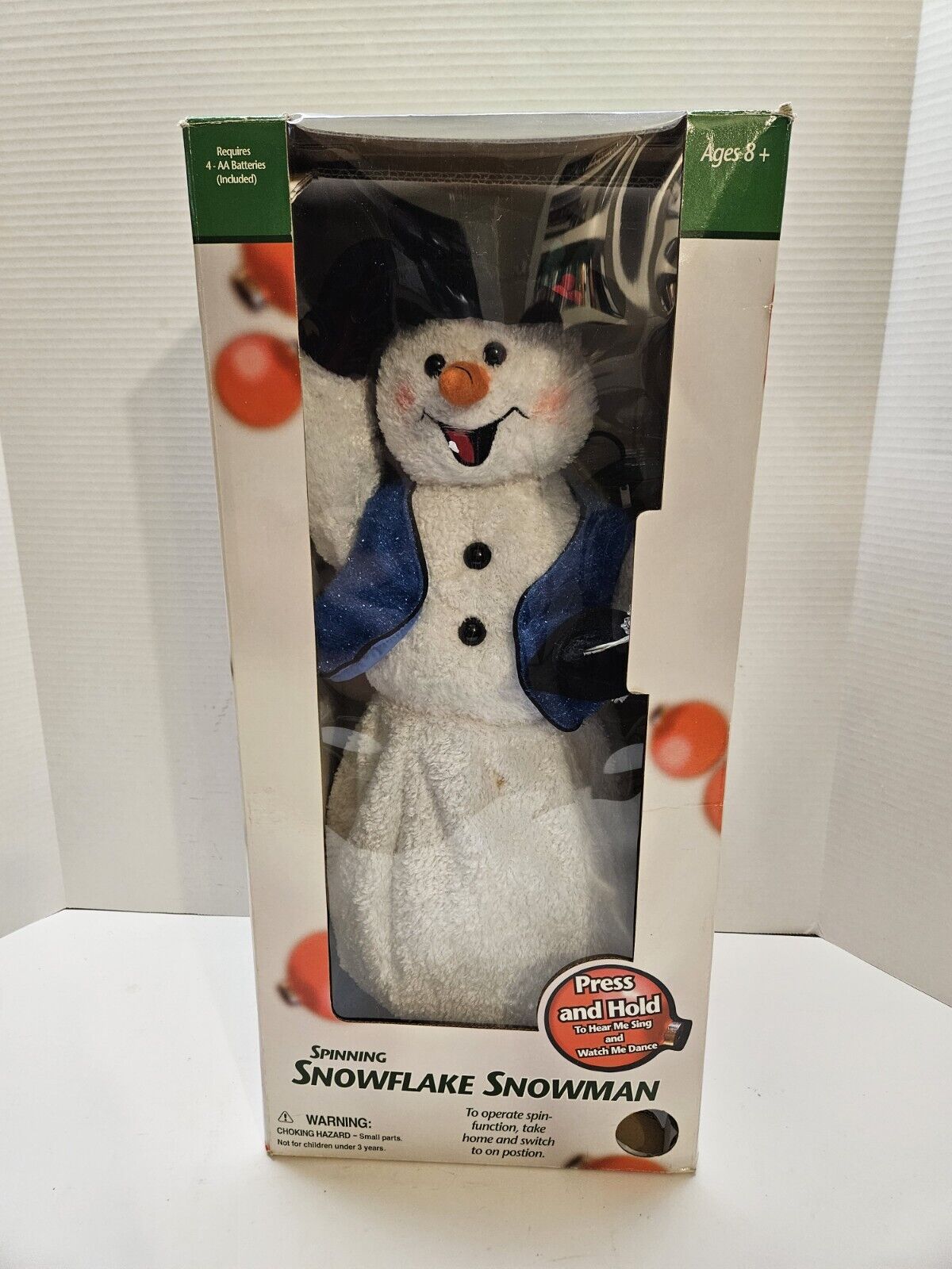 Gemmy Snowflake Spinning Snowman Animated Sings Dances Snow Miser Works Rare
