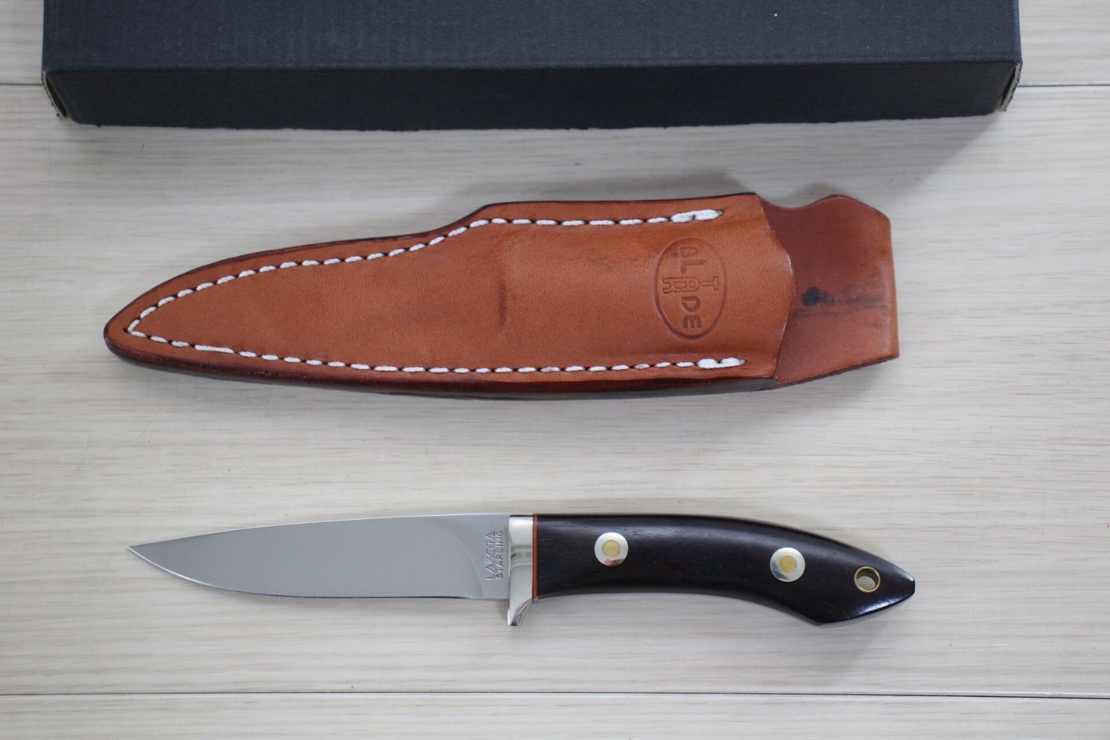 Vintage Lakota Starling Drop Point Knife AUS-8 Cocobolo Seki Japan Box O54 Vintage Lakota Starling Drop Point Knife AUS-8 Cocobolo Seki Japan Box O54