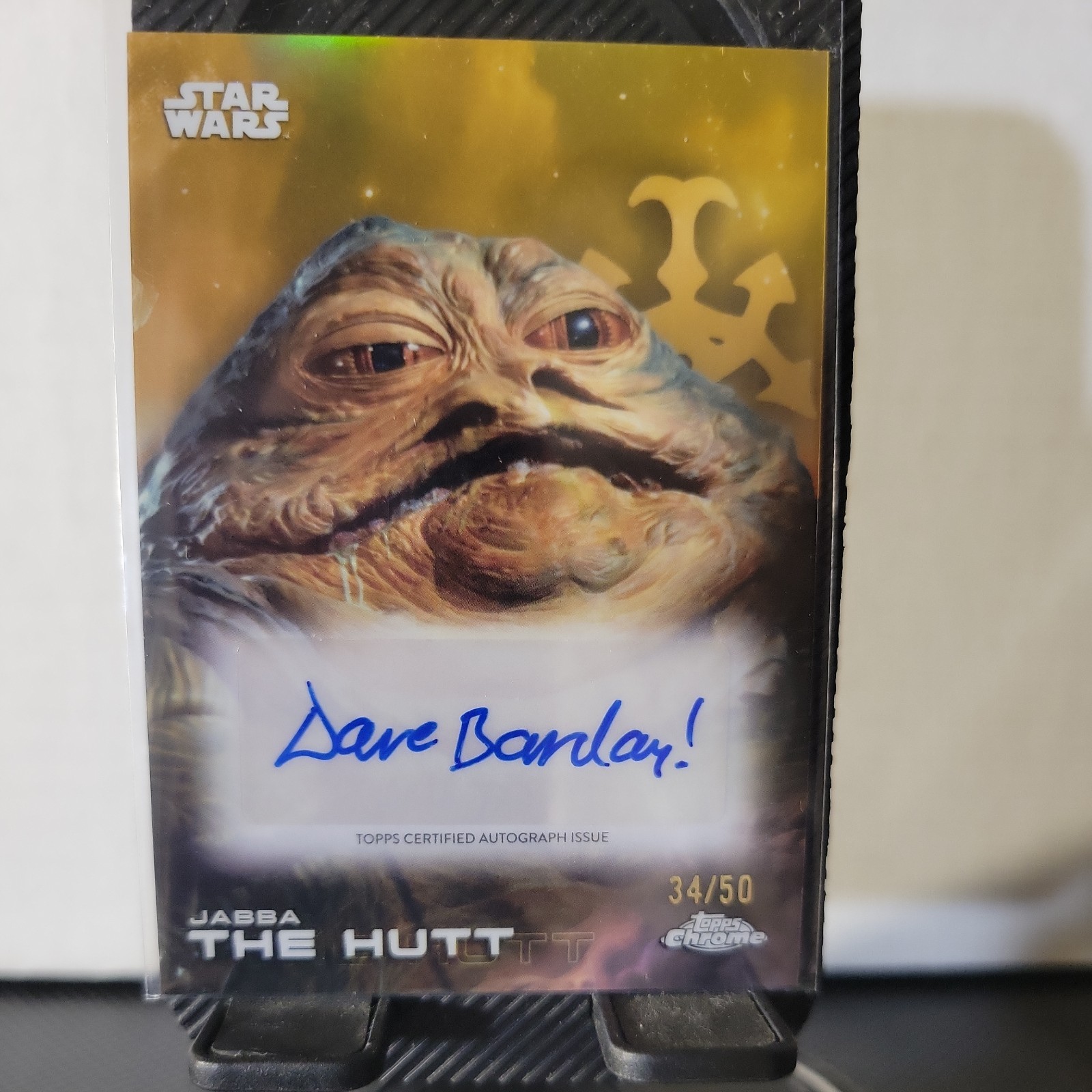 2025 Topps Star Wars Gold Chrome Refractor Jabba the Hutt David Barclay Auto /50 2025 Topps Star Wars Gold Chrome Refractor Jabba the Hutt David Barclay Auto /50