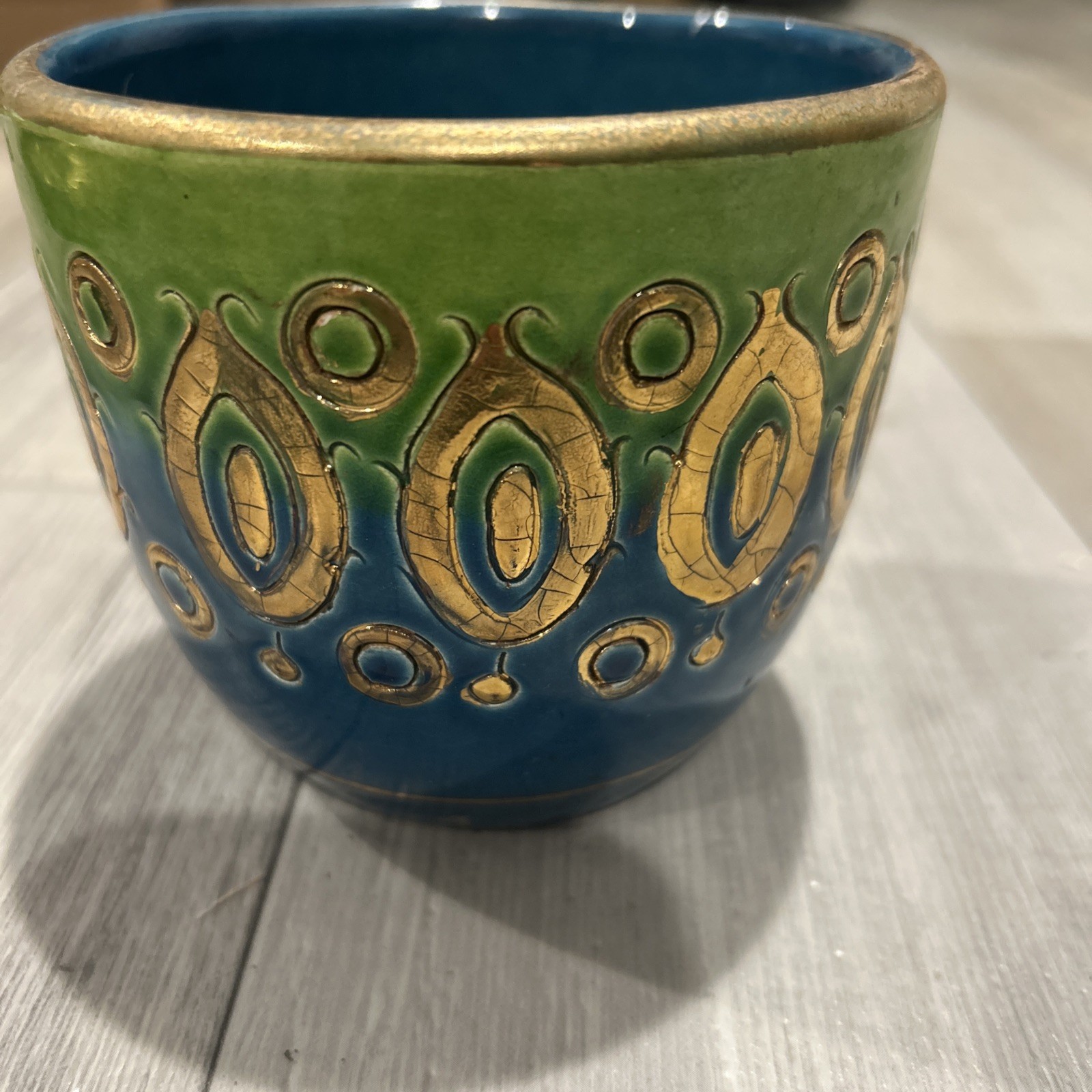 vintage mid-century Bitossi ceramic planter designed by Aldo Londi vintage mid-century Bitossi ceramic planter designed by Aldo Londi