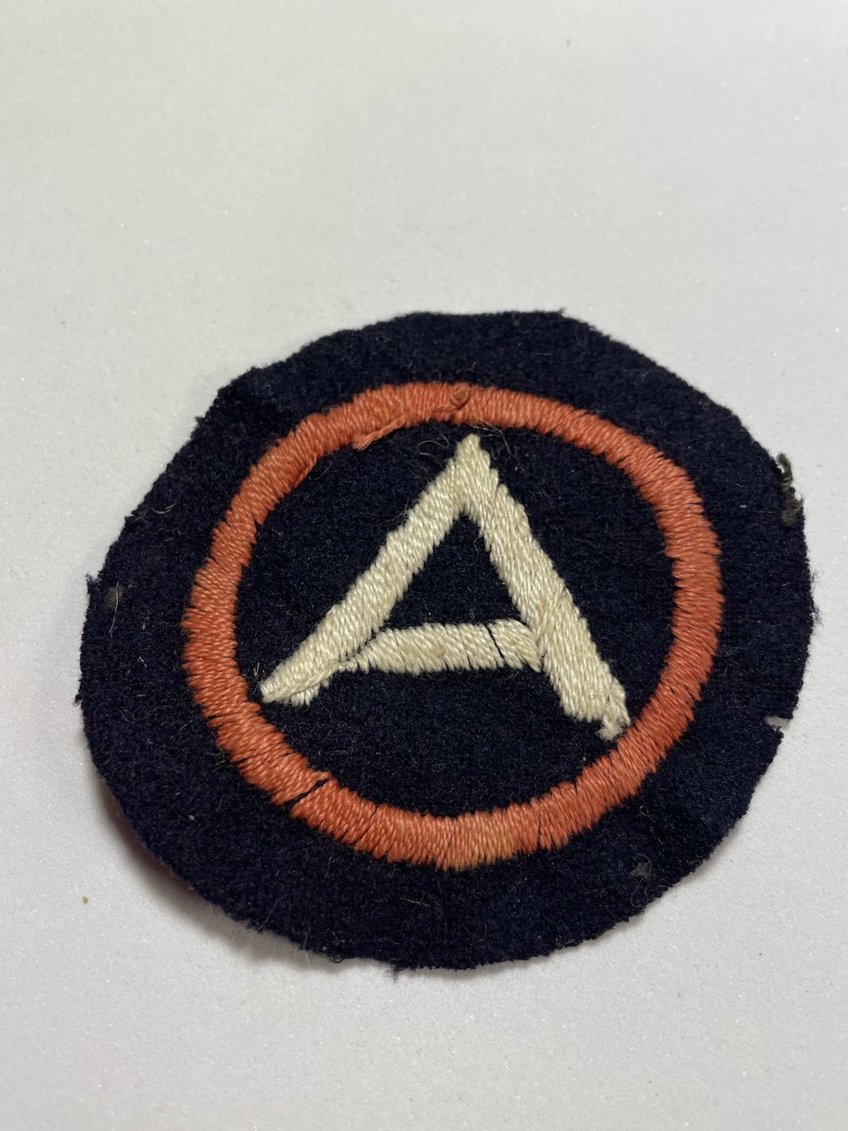 Vtg WW1 (Hand Sewn) 3rd Army Theater Made Shoulder Patch - Off Uniform #080626-5