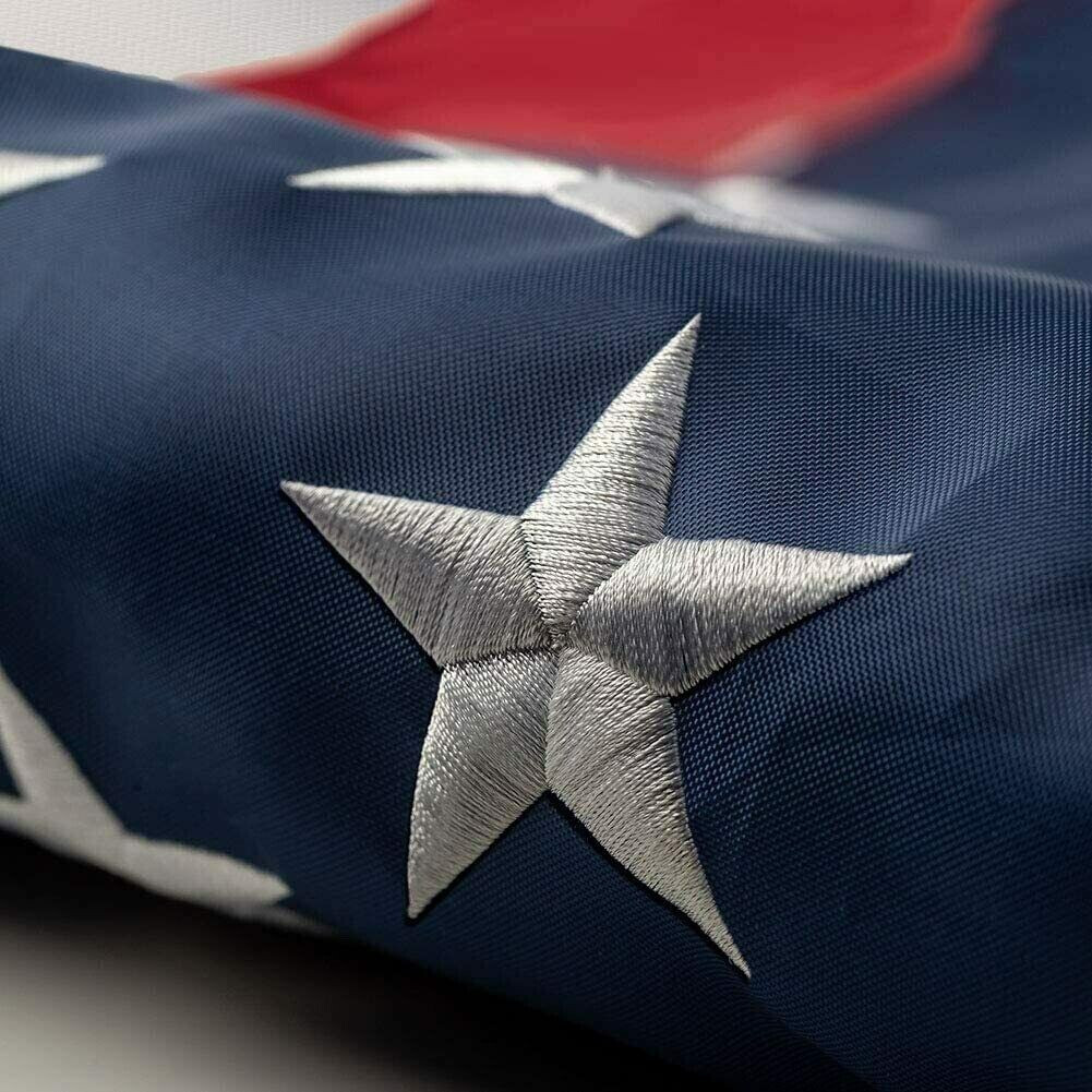 American Flag 3x5 Luxury Embroidered Star Double Sided Heavy Duty Nylon Outdoor