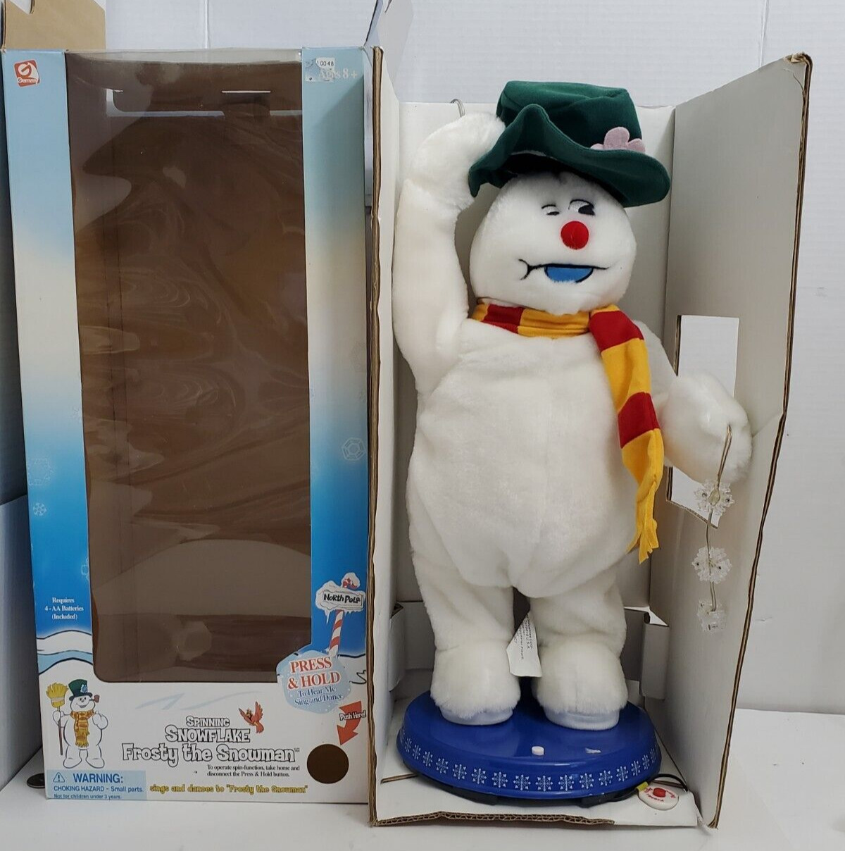 Gemmy Frosty The Snowman Sing Spinning Lighted Snowflakes NO DANCING Christmas