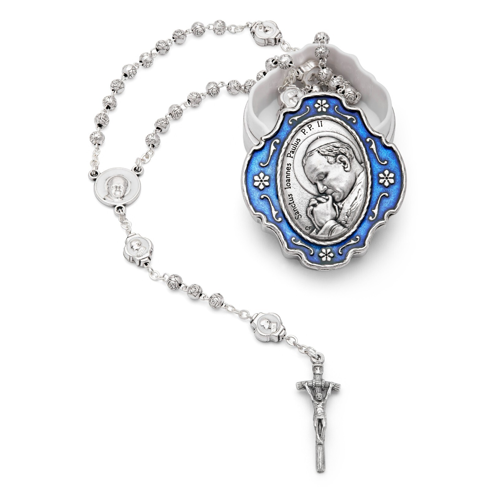 St Saint John Paul II Rosary Beads Catholic Prayer Necklace Box from Vatican St Saint John Paul II Rosary Beads Catholic Prayer Necklace Box from Vatican