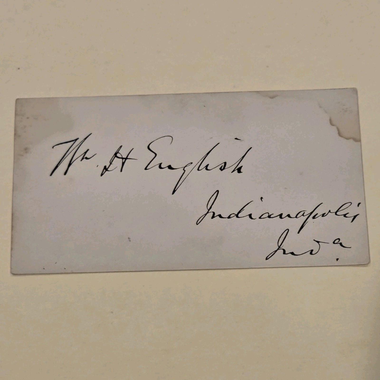 William Hayden English Signed Politician 1880 VP Nominee Autograph Auto W.H. 1