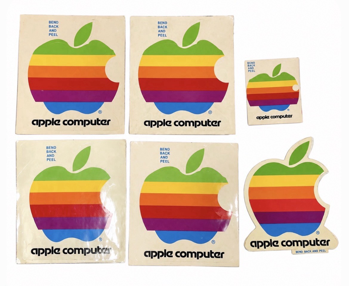 Vintage Apple Computer Rainbow Logo Decals 1970s - 1980s -Original- Lot Of 6 Vintage Apple Computer Rainbow Logo Decals 1970s - 1980s -Original- Lot Of 6