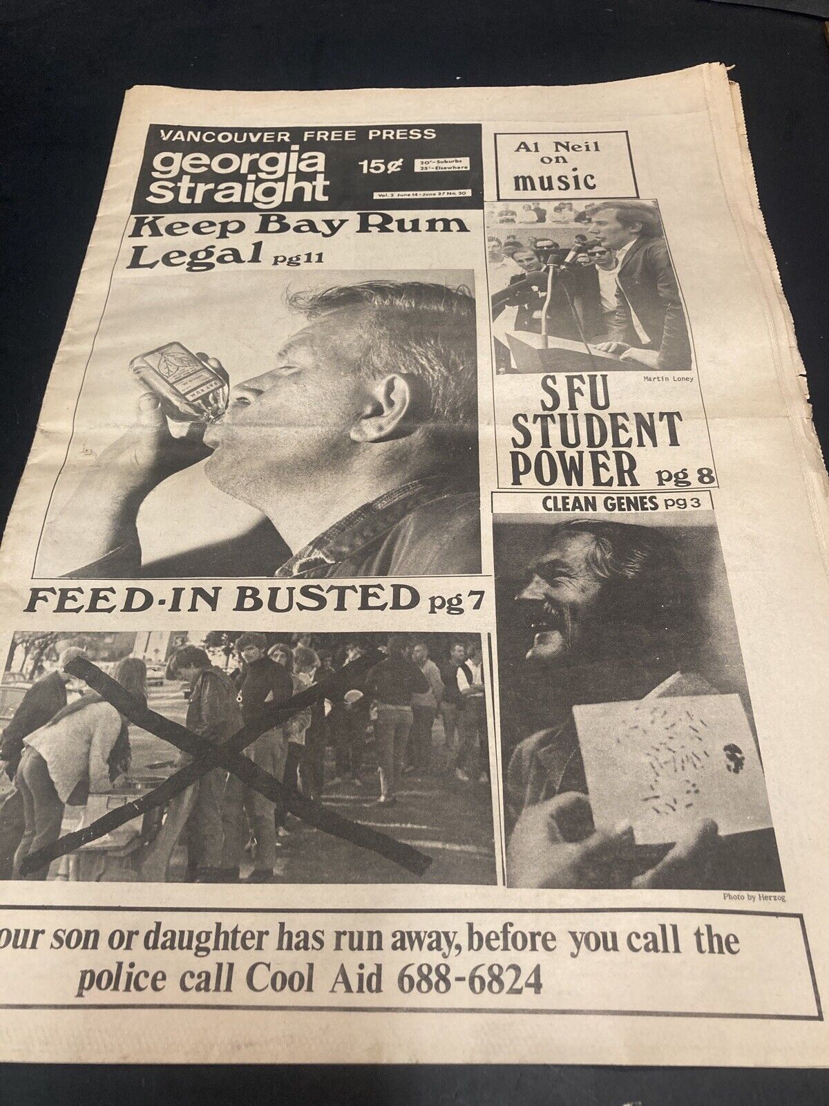 Vintage Georgia Straight Underground Newspaper 1969 Vancouver B.C. Paper D06