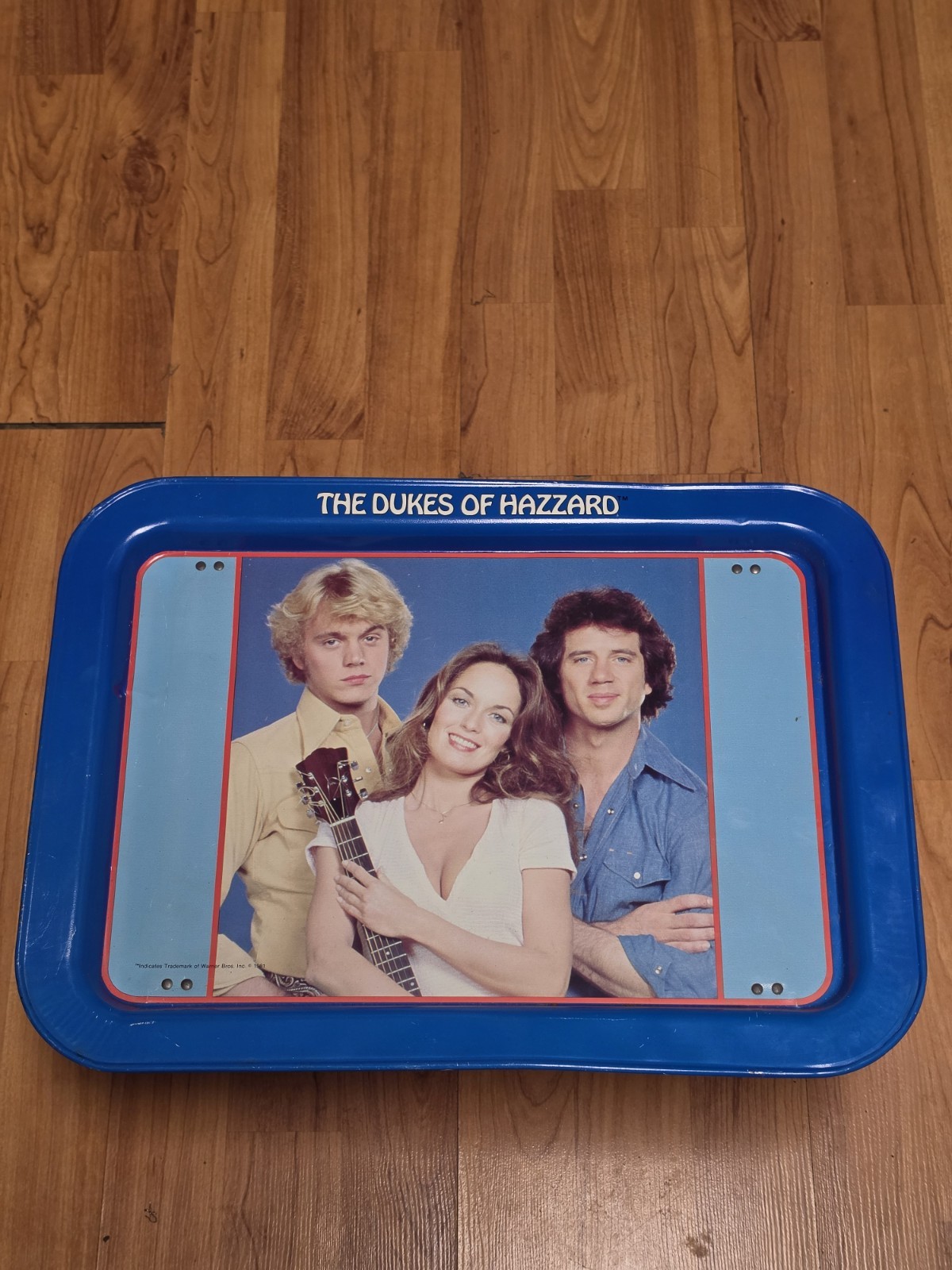 Vintage 1981 Dukes of Hazzard Metal TV Lap Tray Folding Legs Bo Luke Daisy Duke Vintage 1981 Dukes of Hazzard Metal TV Lap Tray Folding Legs Bo Luke Daisy Duke