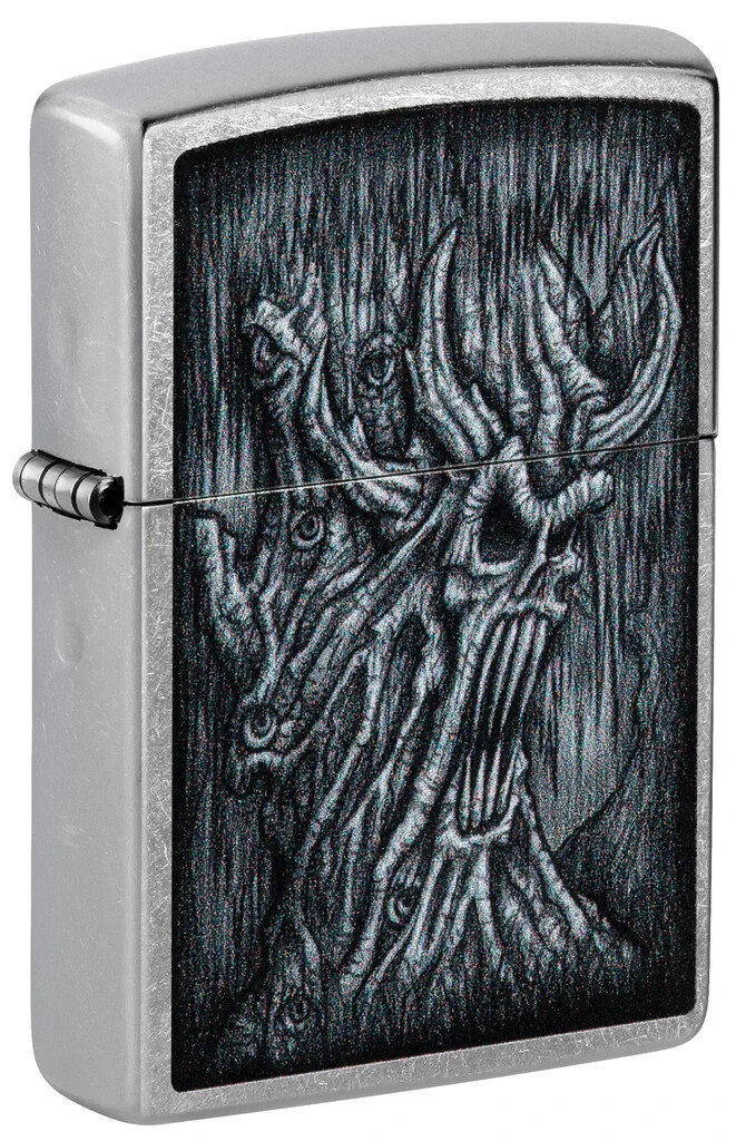 Zippo 48681, Evil Tree Design, Street Chrome Finish Lighter, Zippo 48681, Evil Tree Design, Street Chrome Finish Lighter,