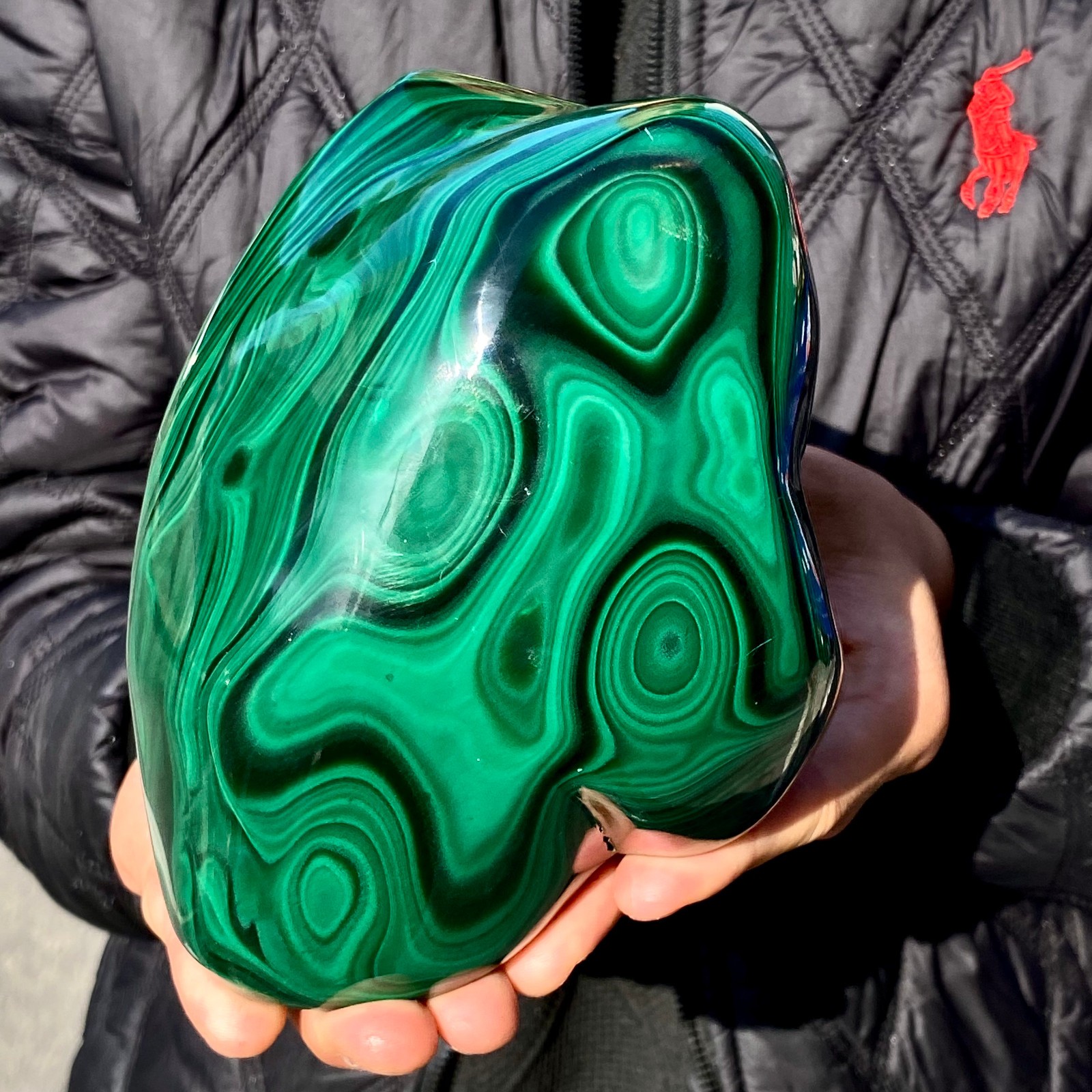7.49LB Natural Polished Malachite Mineral freeform specimen Reiki Stone