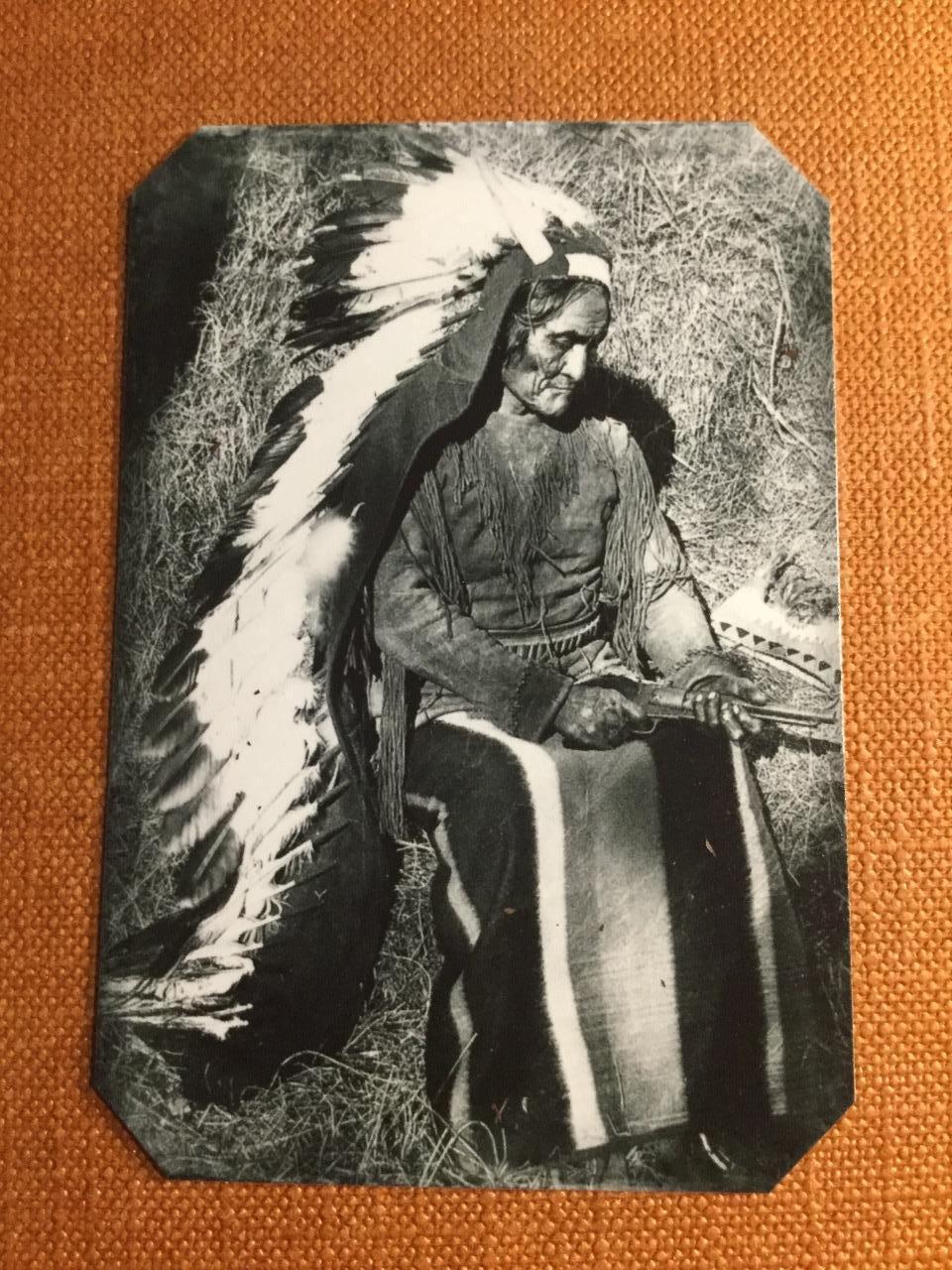 Irwin Boudoir tintype  of Apache Chief Geronimo Historical RP tintype C361RP