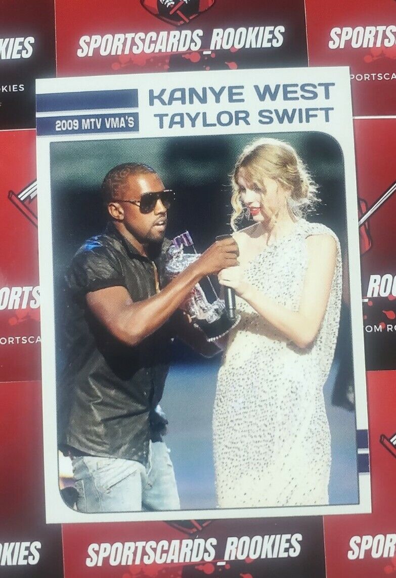 KANYE WEST TAYLOR SWIFT 2009 MTV VMA's custom RC ROOKIE CARD ACEO 