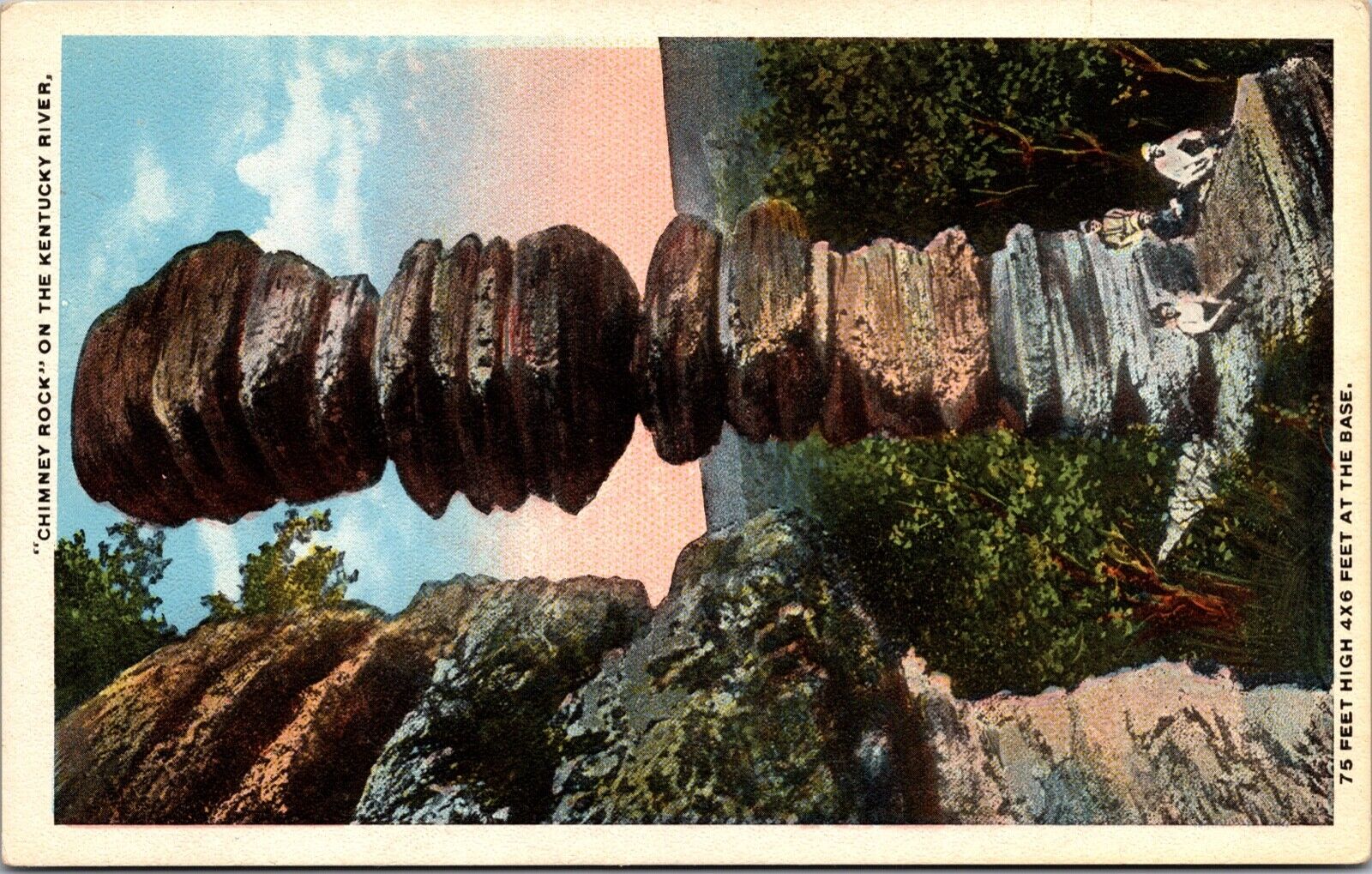 Chimney Rock on the Kentucky River KY c1930 Postcard