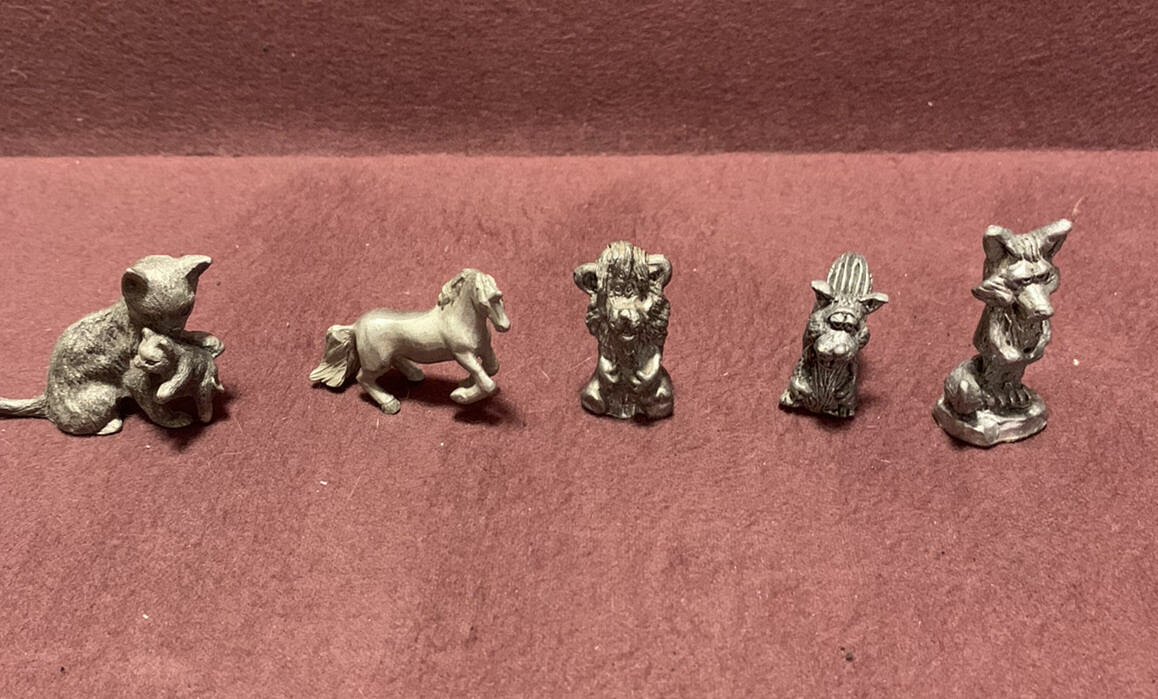 Lot of 5 Spoontiques Pewter, cat, unicorn, more Lot of 5 Spoontiques Pewter, cat, unicorn, more