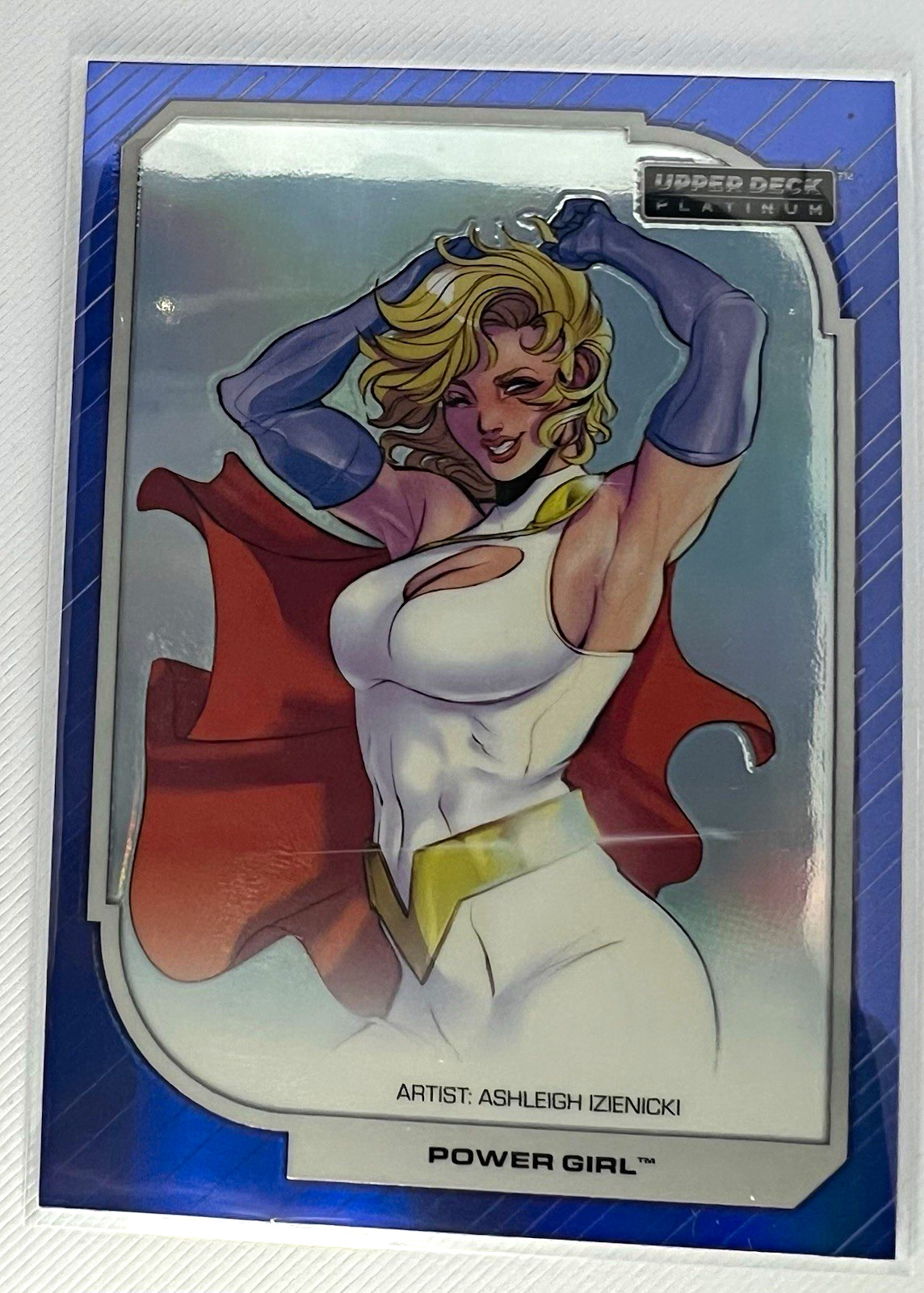 2026 Upper Deck Platinum DC Power Girl #17 Blue Rainbow 2026 Upper Deck Platinum DC Power Girl #17 Blue Rainbow