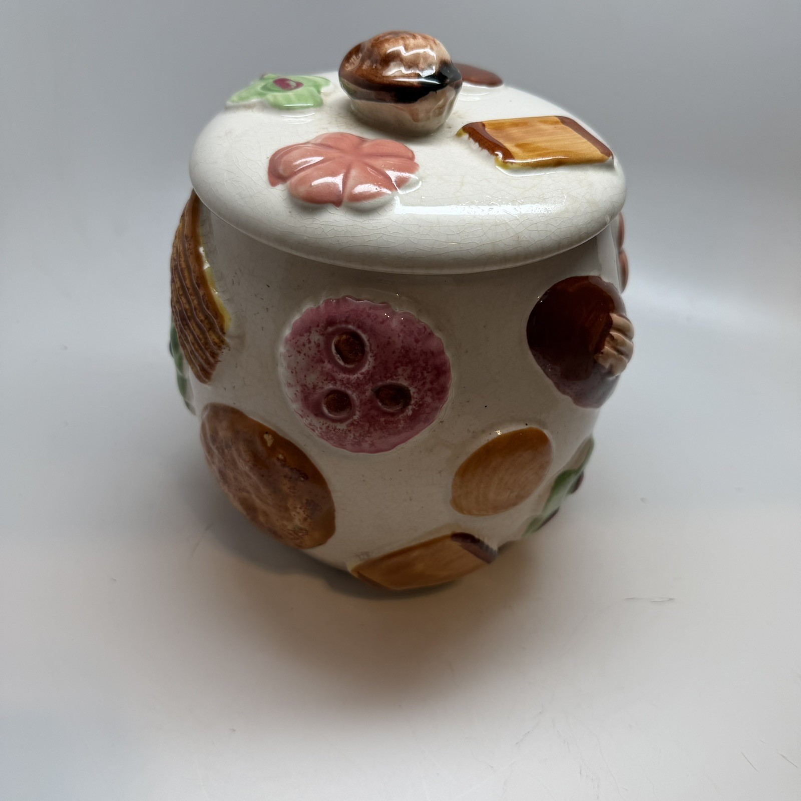 Vintage 1950s NAPCO Ceramic "Cookies All Over" Jar Vintage 1950s NAPCO Ceramic "Cookies All Over" Jar