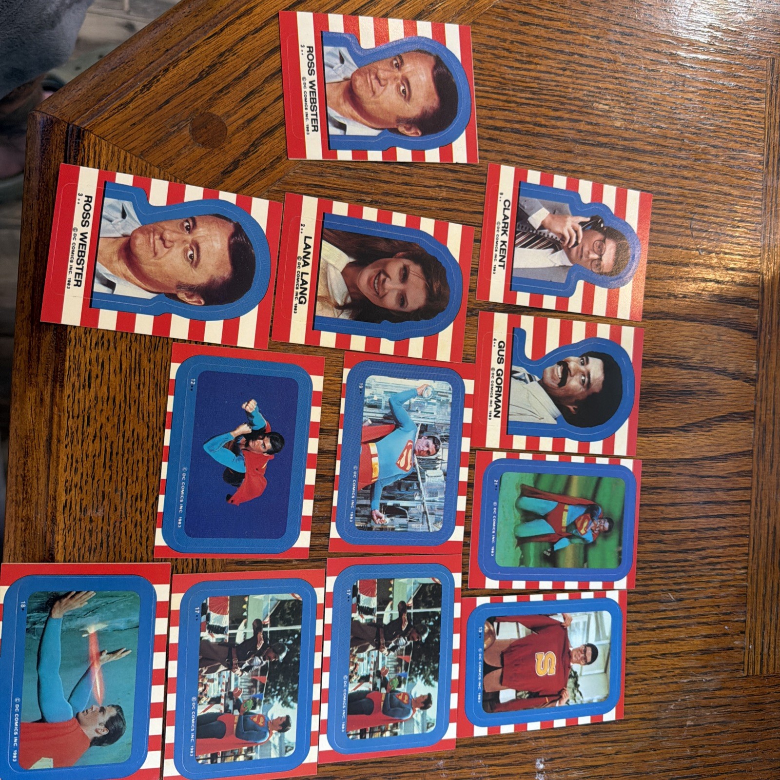 1983 Superman lll  Unpeeled Insert Stickers   Richard Pryor lot Clark kent 
