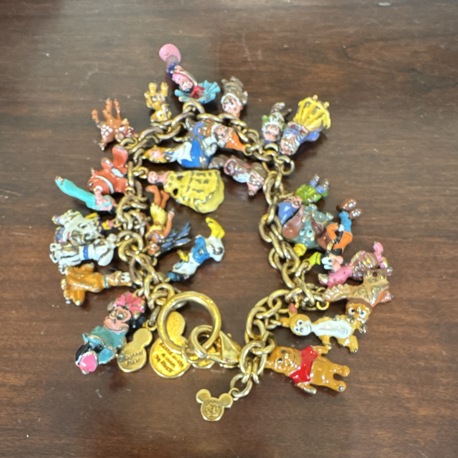 Bradford Exchange Disney Parks 25 Characters Charm Bracelet 24Kt plated Bradford Exchange Disney Parks 25 Characters Charm Bracelet 24Kt plated