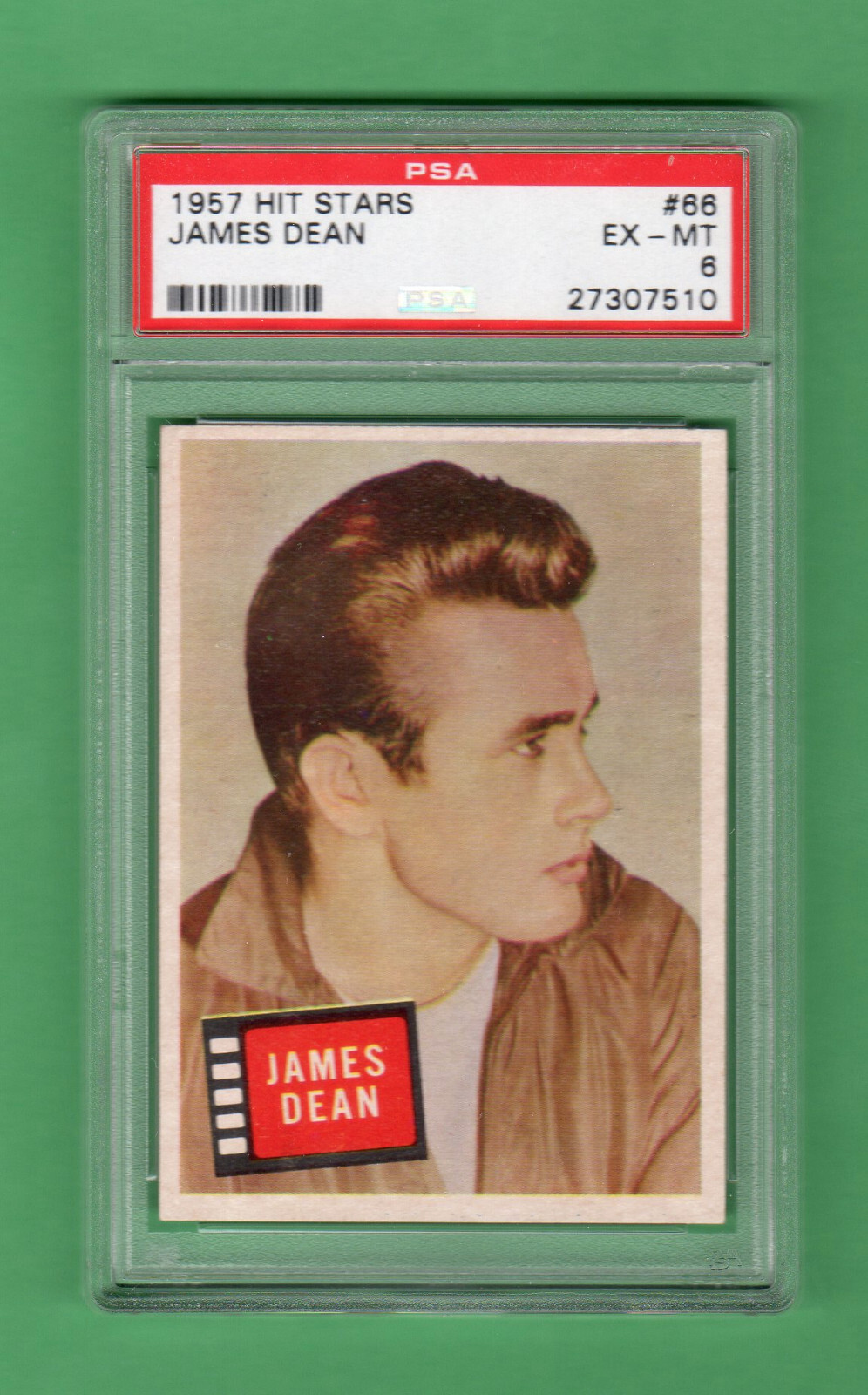 1957 Topps Hit Stars # 66 James Dean PSA 6 1957 Topps Hit Stars # 66 James Dean PSA 6