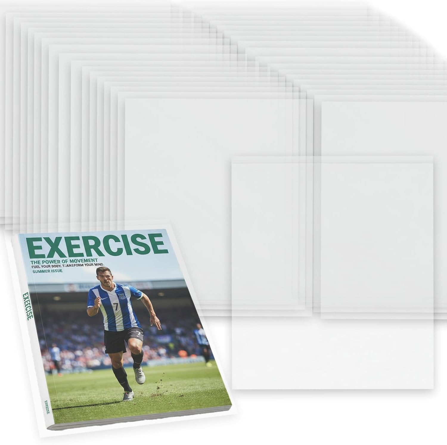 100 PCS Magazine Protectors Clear Plastic Sleeves, Resealable Magazine Bags Comi 100 PCS Magazine Protectors Clear Plastic Sleeves, Resealable Magazine Bags Comi