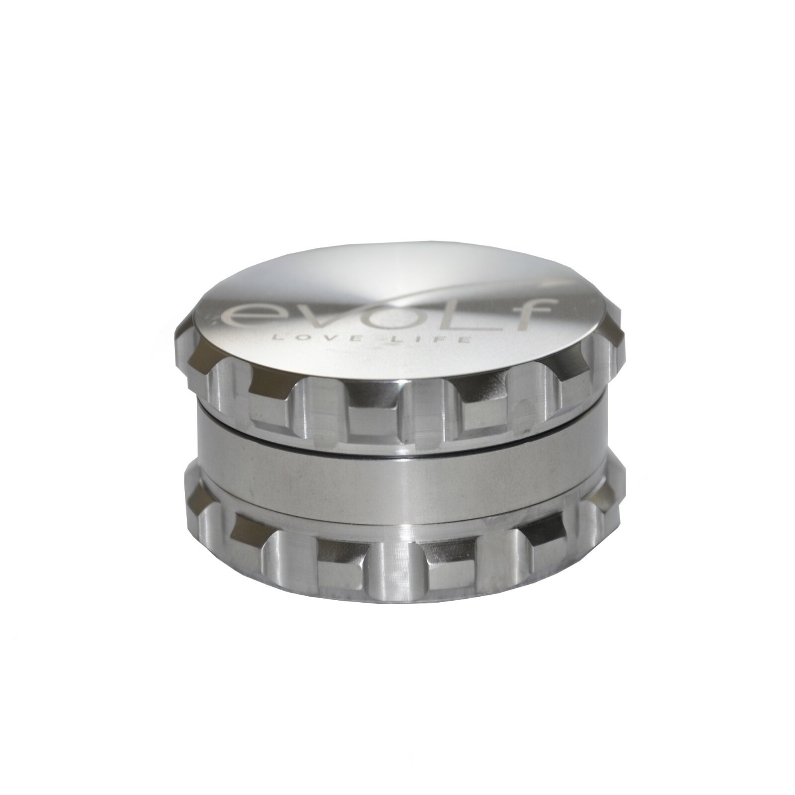 Evolf Stainless Steel Herb Grinder 2.0" - 3 piece Heavy Duty Premium Luxury