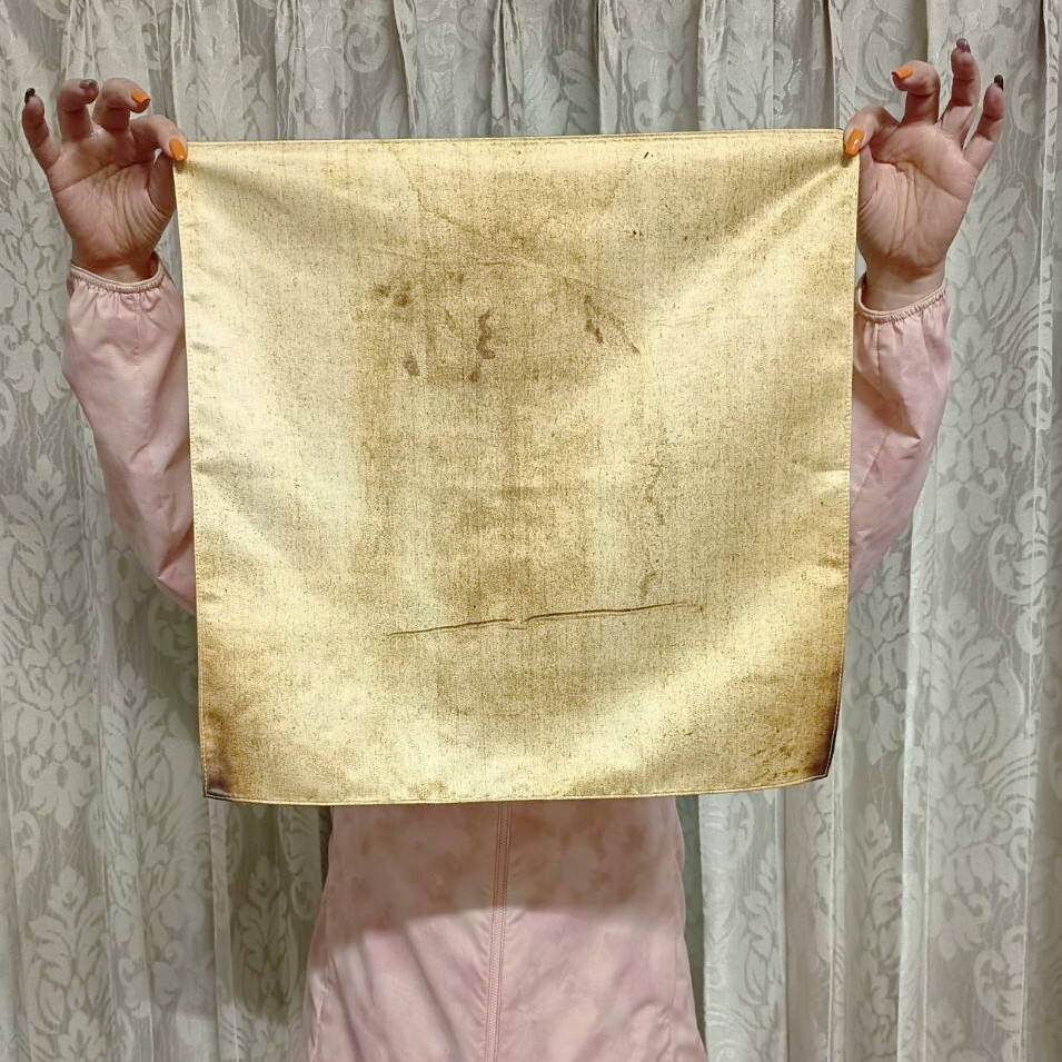 Shroud of Turin Jesus Face Fabric Print Vintage Goodfriday Easter Lent Gift Shroud of Turin Jesus Face Fabric Print Vintage Goodfriday Easter Lent Gift