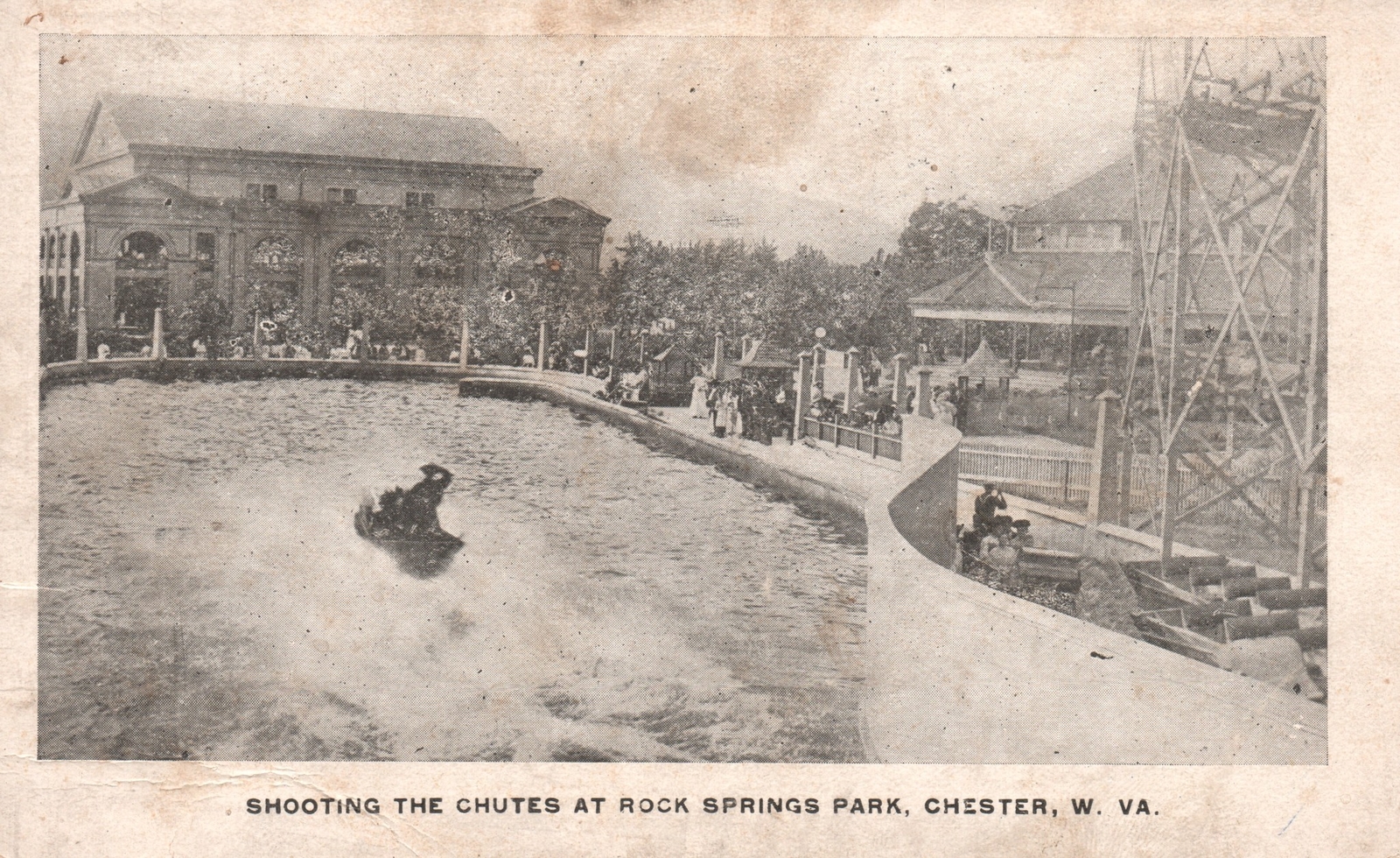 Vintage Postcard 1907 Shooting Chutes at Rock Springs Park Chester W. Virginia Vintage Postcard 1907 Shooting Chutes at Rock Springs Park Chester W. Virginia