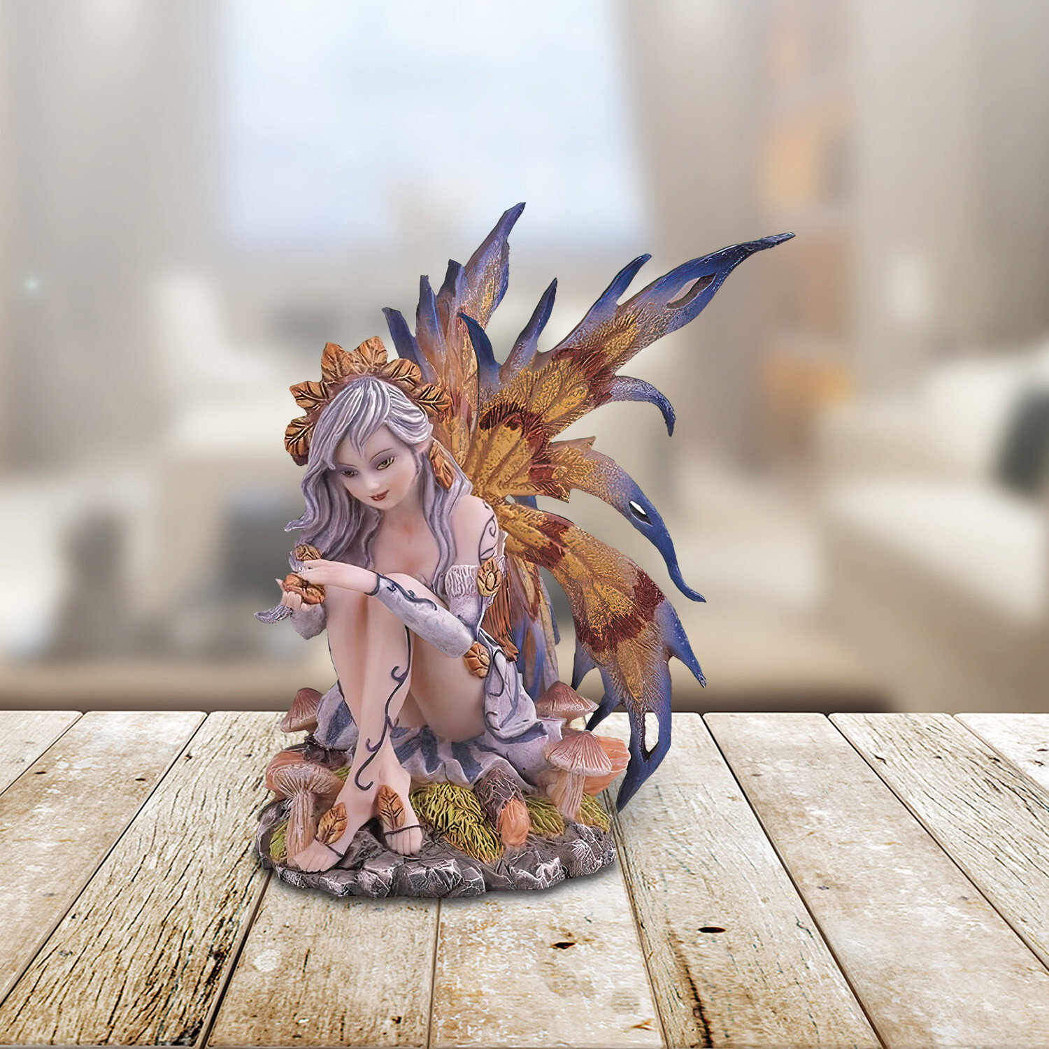 Autumn Fairy Statue 6"H ative Figurine Ornament Home Decor Unique Gift Autumn Fairy Statue 6"H ative Figurine Ornament Home Decor Unique Gift