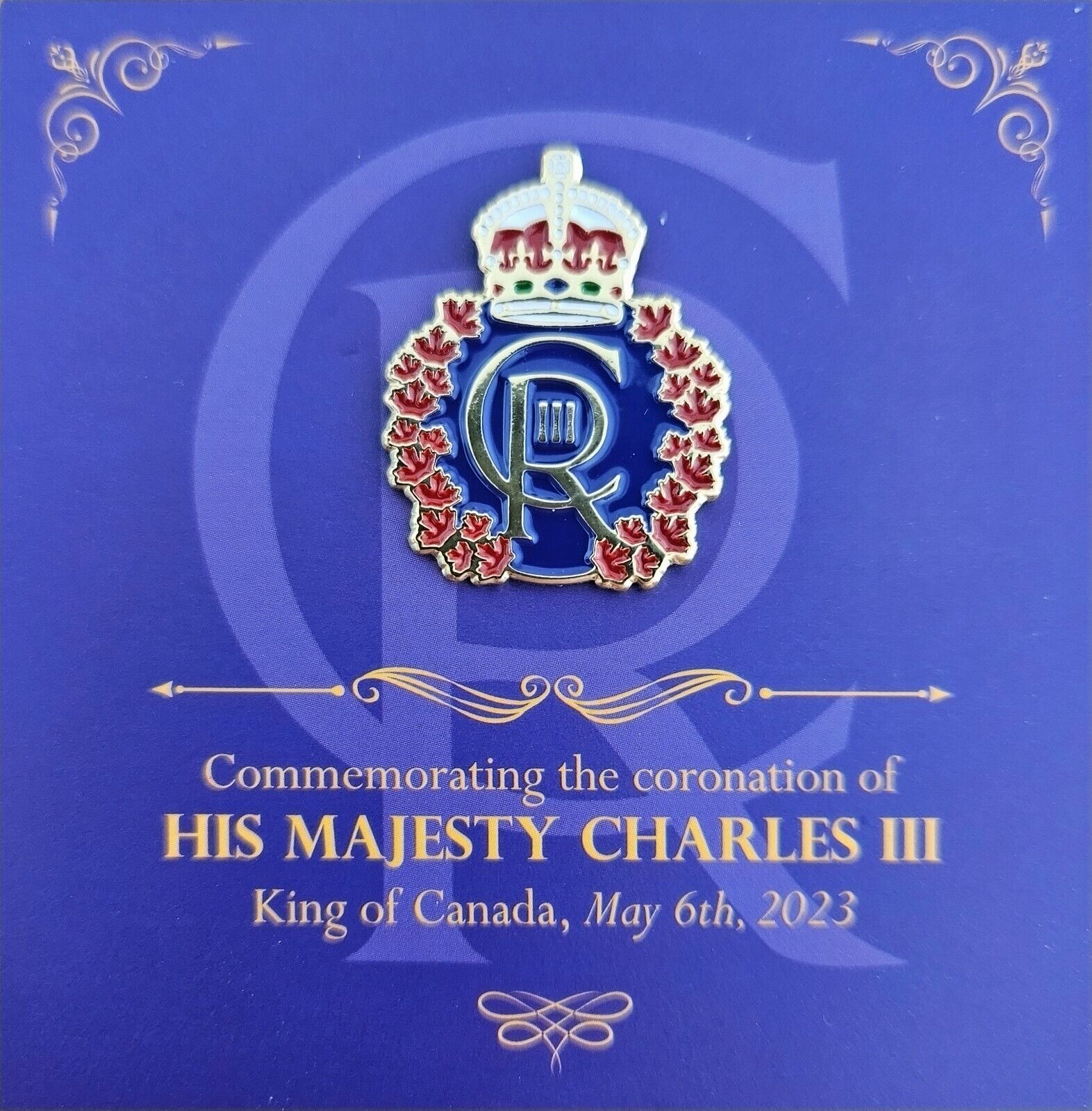 King Charles Lapel Pin Canada