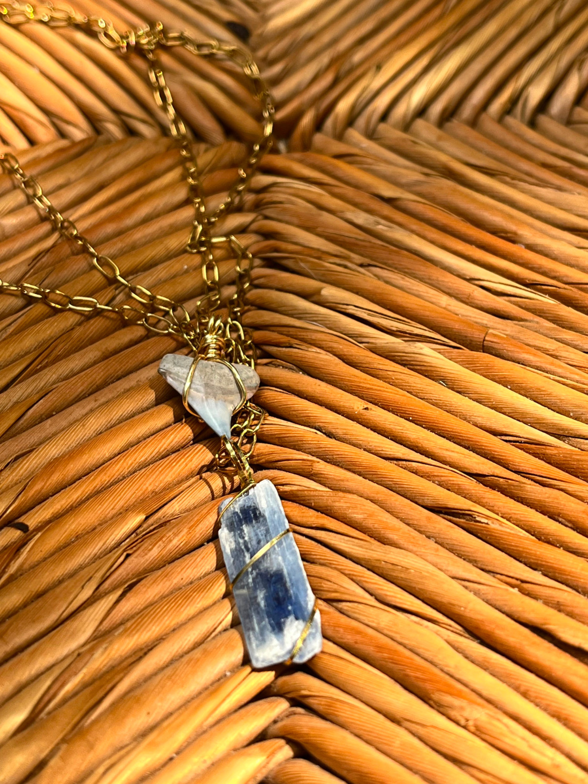 Genuine Fossil Shark Tooth Necklace Set 2pc Kyanite Storm Sisters - Chomp Genuine Fossil Shark Tooth Necklace Set 2pc Kyanite Storm Sisters - Chomp
