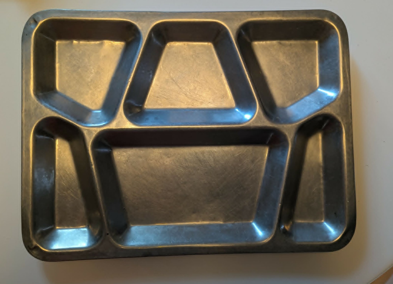 WWII WW2 Vintage US Military Stainless Steel Mess Hall Tray 15.75 x 11.75 WWII WW2 Vintage US Military Stainless Steel Mess Hall Tray 15.75 x 11.75