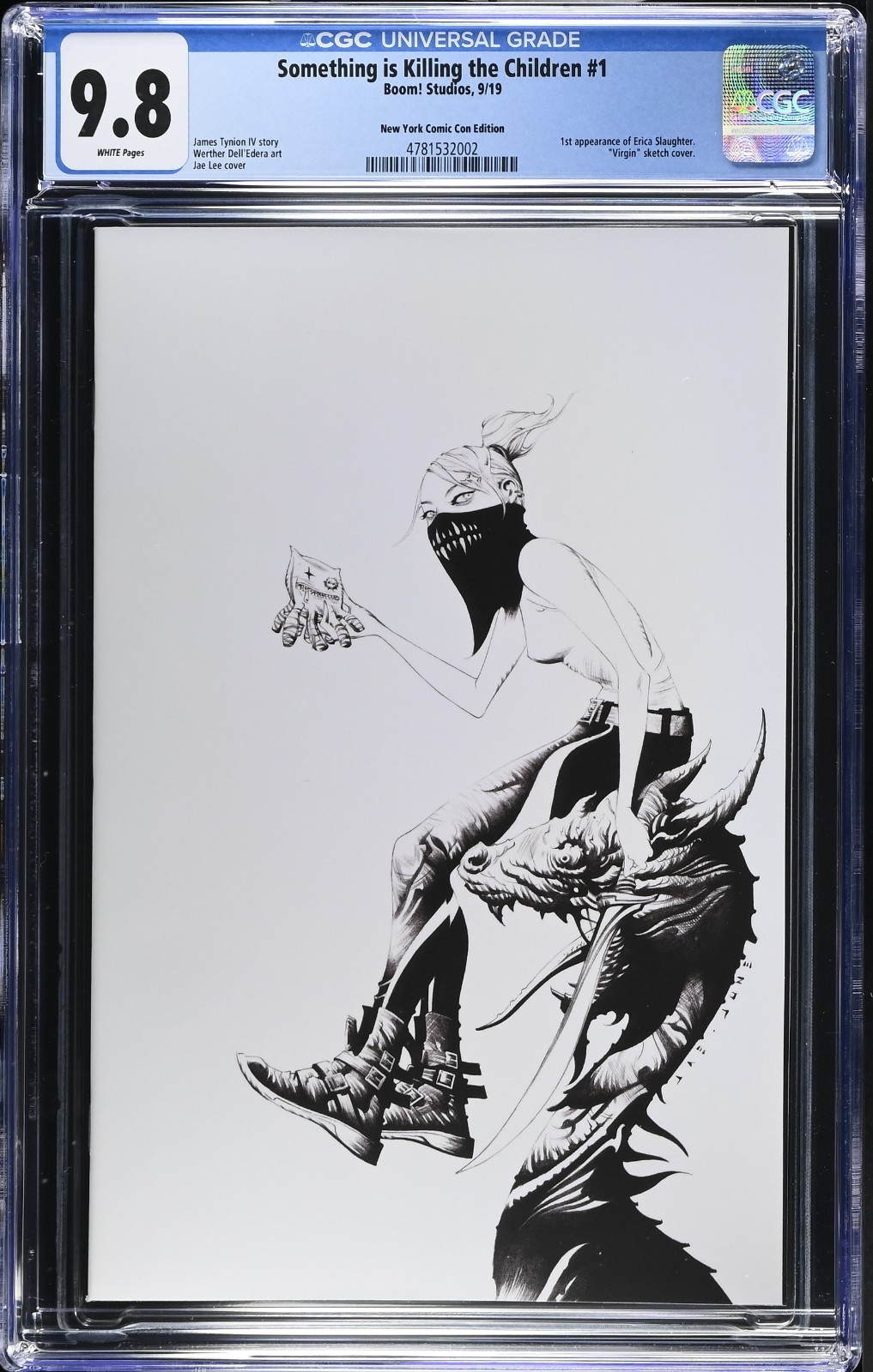 Something Is Killing the Children #1 NYCC Jae Lee Sketch Variant CGC 9.8 Ltd 500 Something Is Killing the Children #1 NYCC Jae Lee Sketch Variant CGC 9.8 Ltd 500
