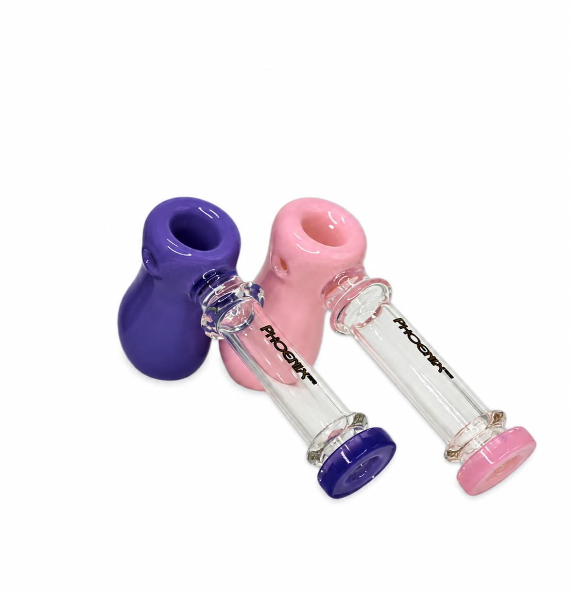 2x Phoenix Star Glass Pipe - Hammer Style Water Pipe 2x Phoenix Star Glass Pipe - Hammer Style Water Pipe
