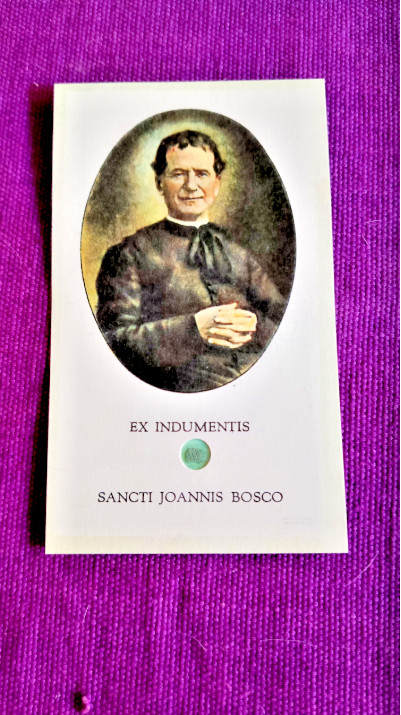 JOHN BOSCO RELIC EX INDUMENTIS 2ST CLASS VATICAN GIFT RARE JOHN BOSCO RELIC EX INDUMENTIS 2ST CLASS VATICAN GIFT RARE