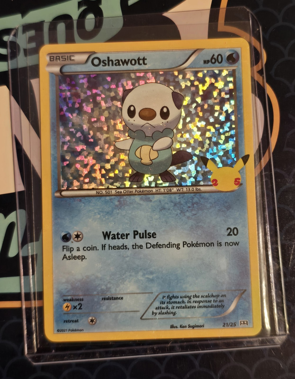 2021 McDonald's Pokémon 25th Anniversary TCG Oshawott 021/025 Holo NM Or Better