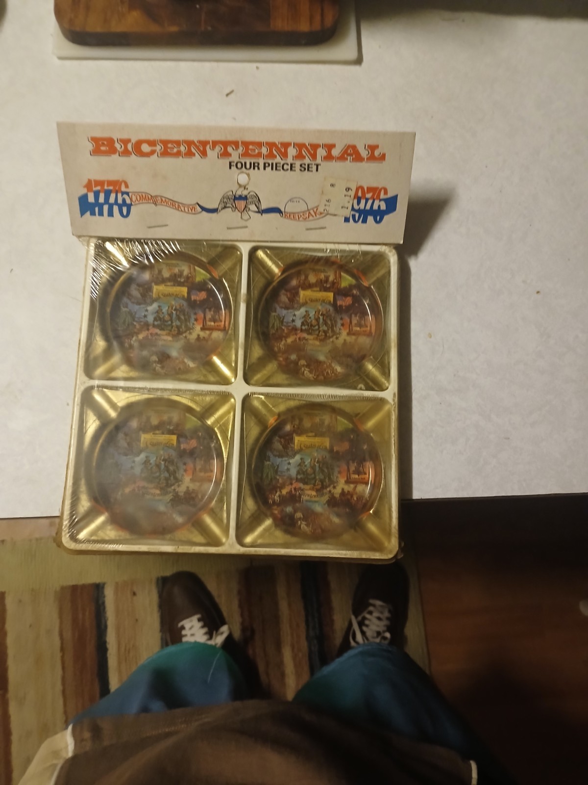 1976 U.S. Bicentennial memorabilia Complete 4 Piece Set Original Packaging 1976 U.S. Bicentennial memorabilia Complete 4 Piece Set Original Packaging